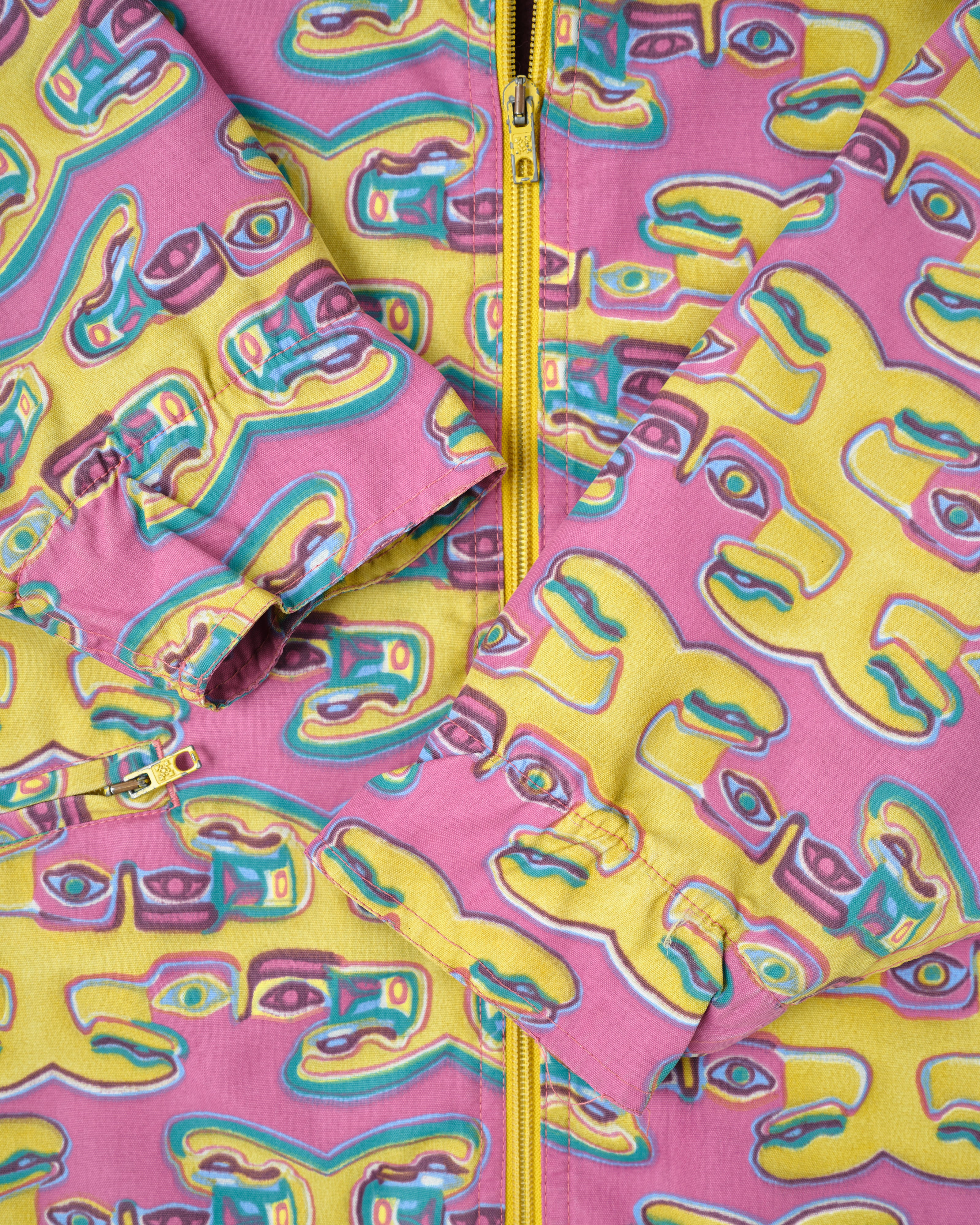 [~90’s] Old OXBOW Polyamide Patterned Wind Coat Size.S