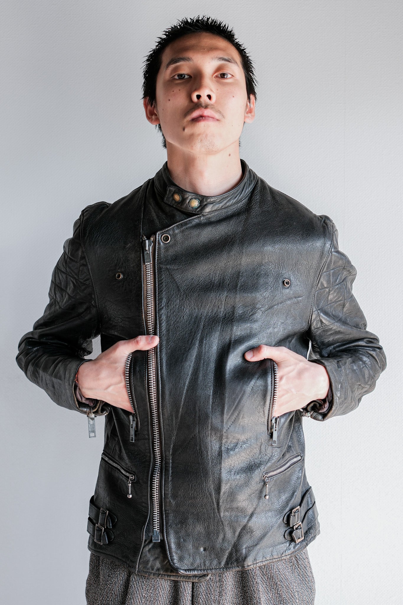 ［~60's］French Vintage Leather Riders Jacket "Jacques Motard"