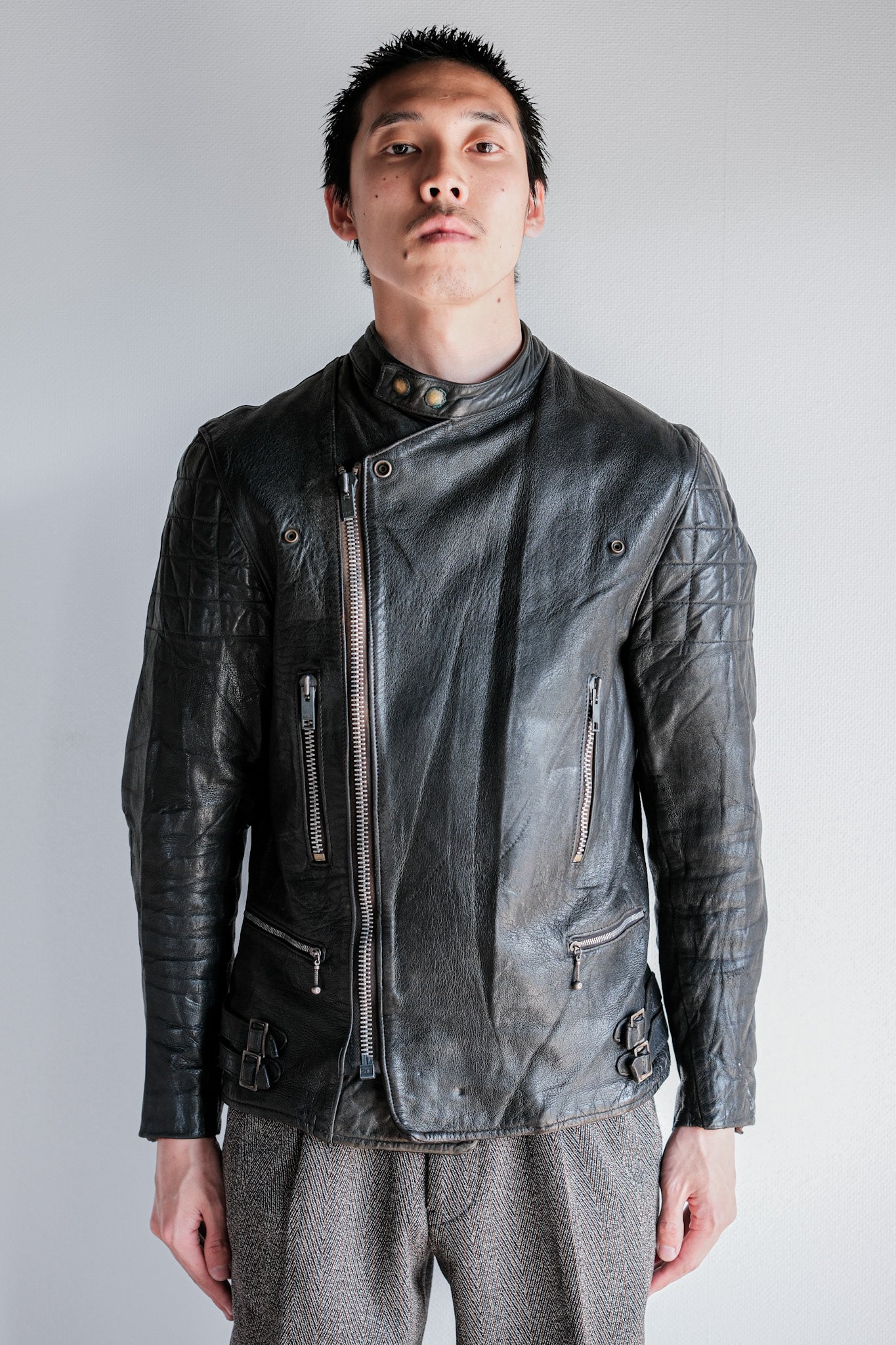 ［~60's］French Vintage Leather Riders Jacket "Jacques Motard"