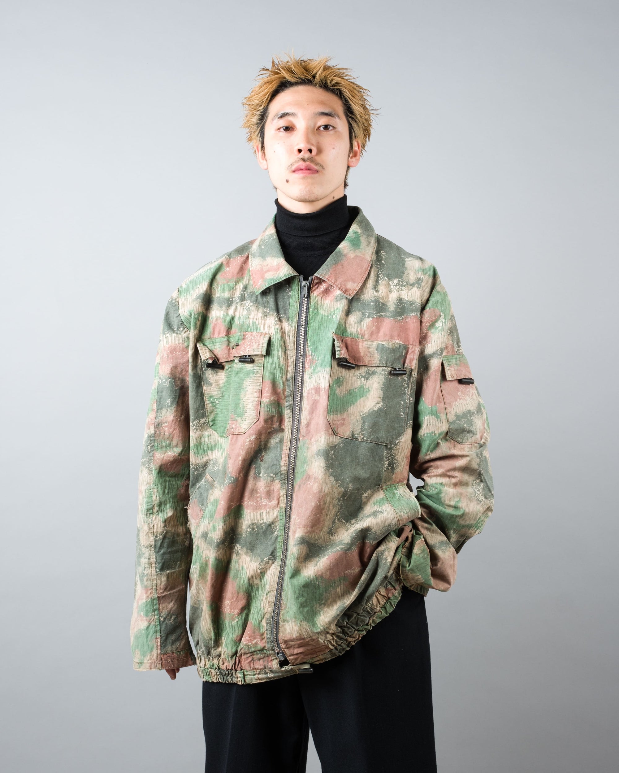［~60's］Czechoslovakian Army Sumpfmuster Pattern Camouflage Zip Up Jacket "Localmade"