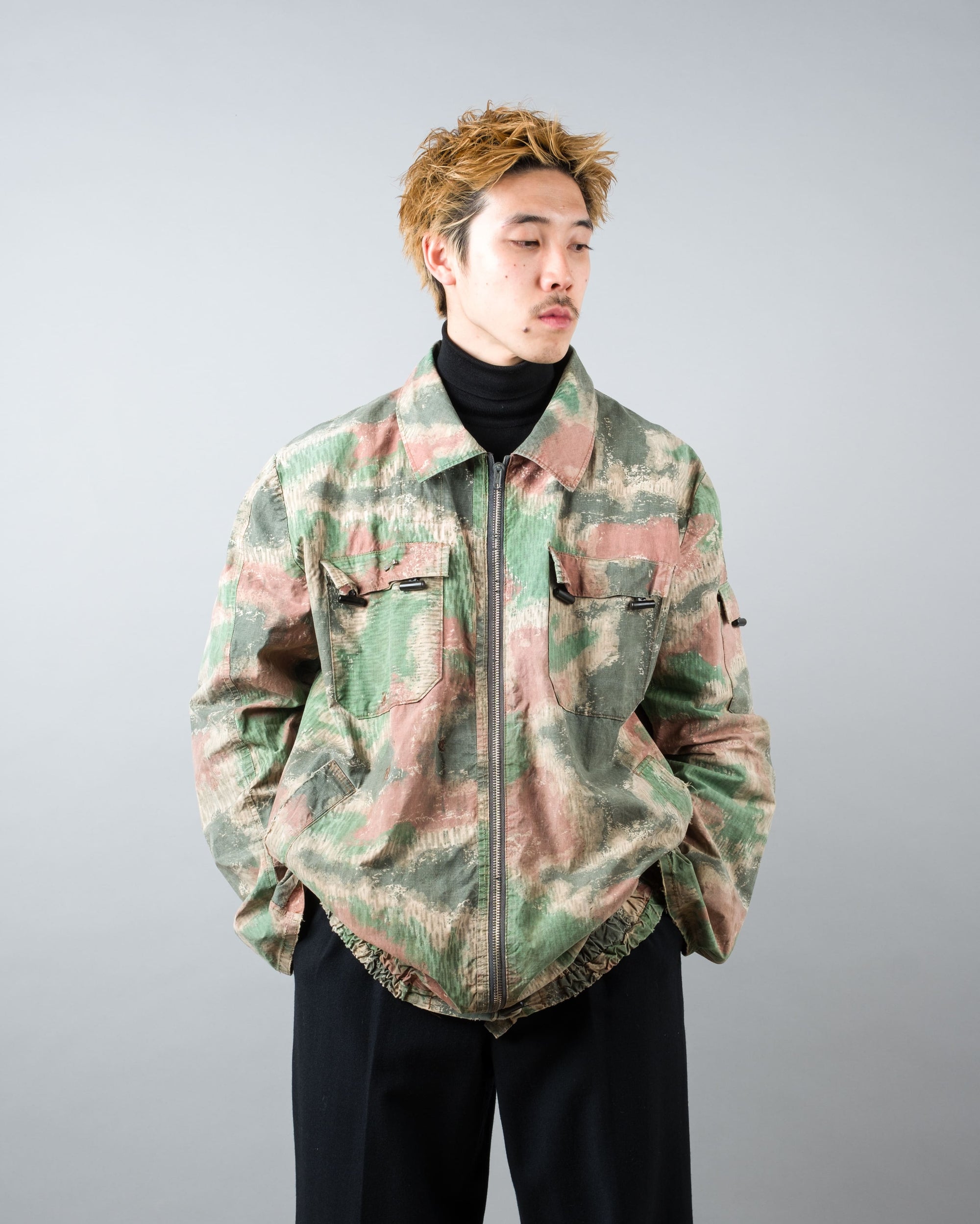［~60's］Czechoslovakian Army Sumpfmuster Pattern Camouflage Zip Up Jacket "Localmade"