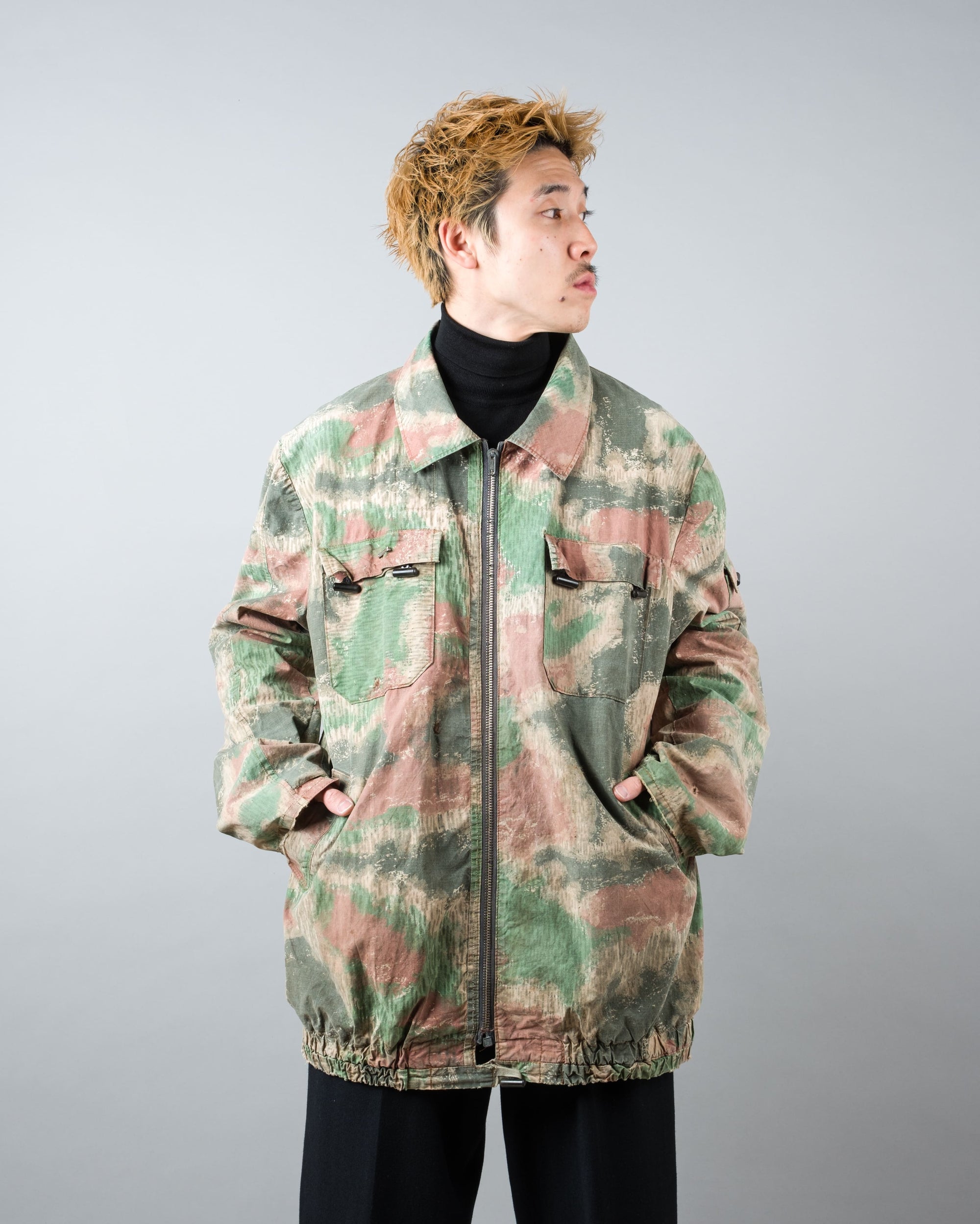 ［~60's］Czechoslovakian Army Sumpfmuster Pattern Camouflage Zip Up Jacket "Localmade"