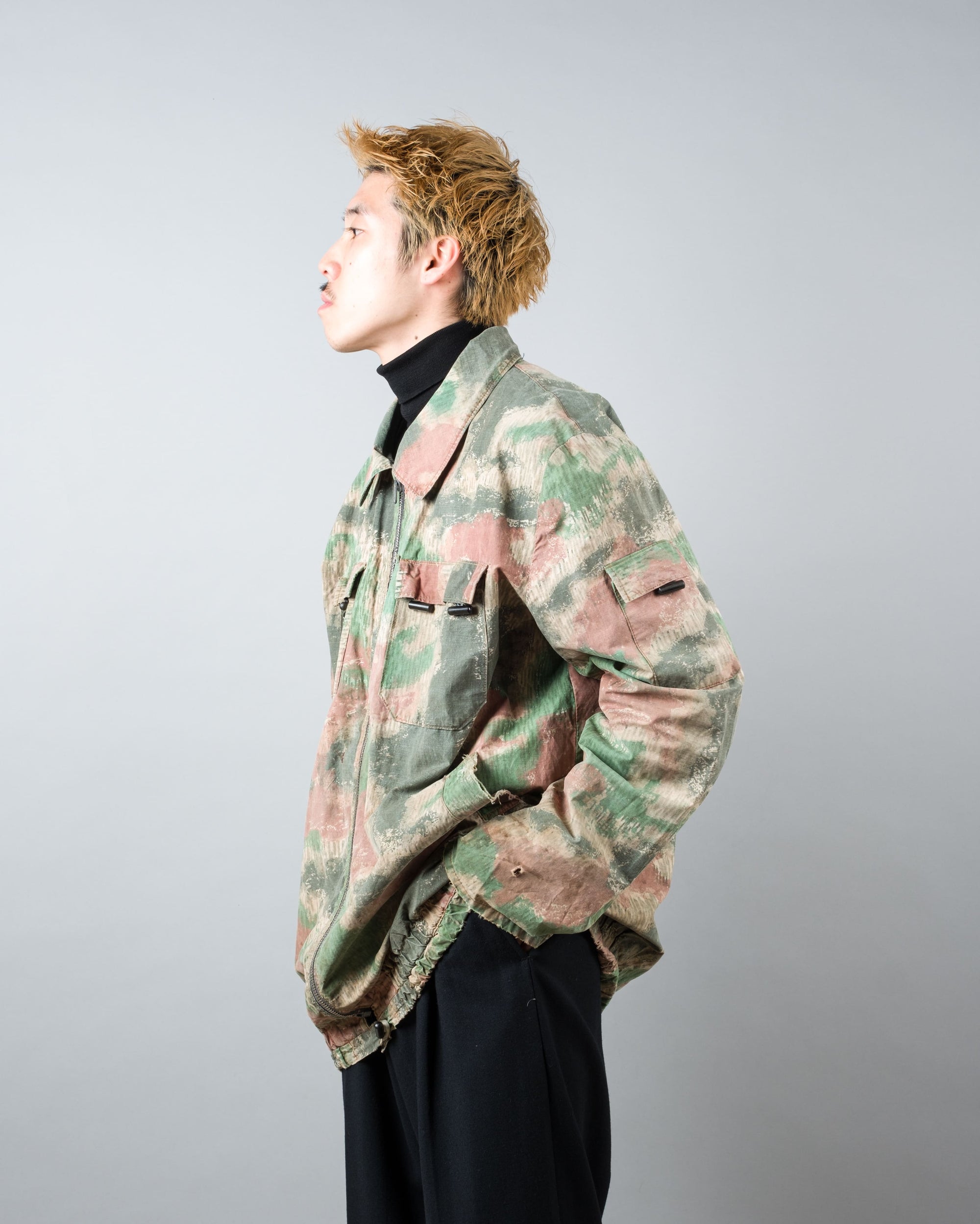 ［~60's］Czechoslovakian Army Sumpfmuster Pattern Camouflage Zip Up Jacket "Localmade"