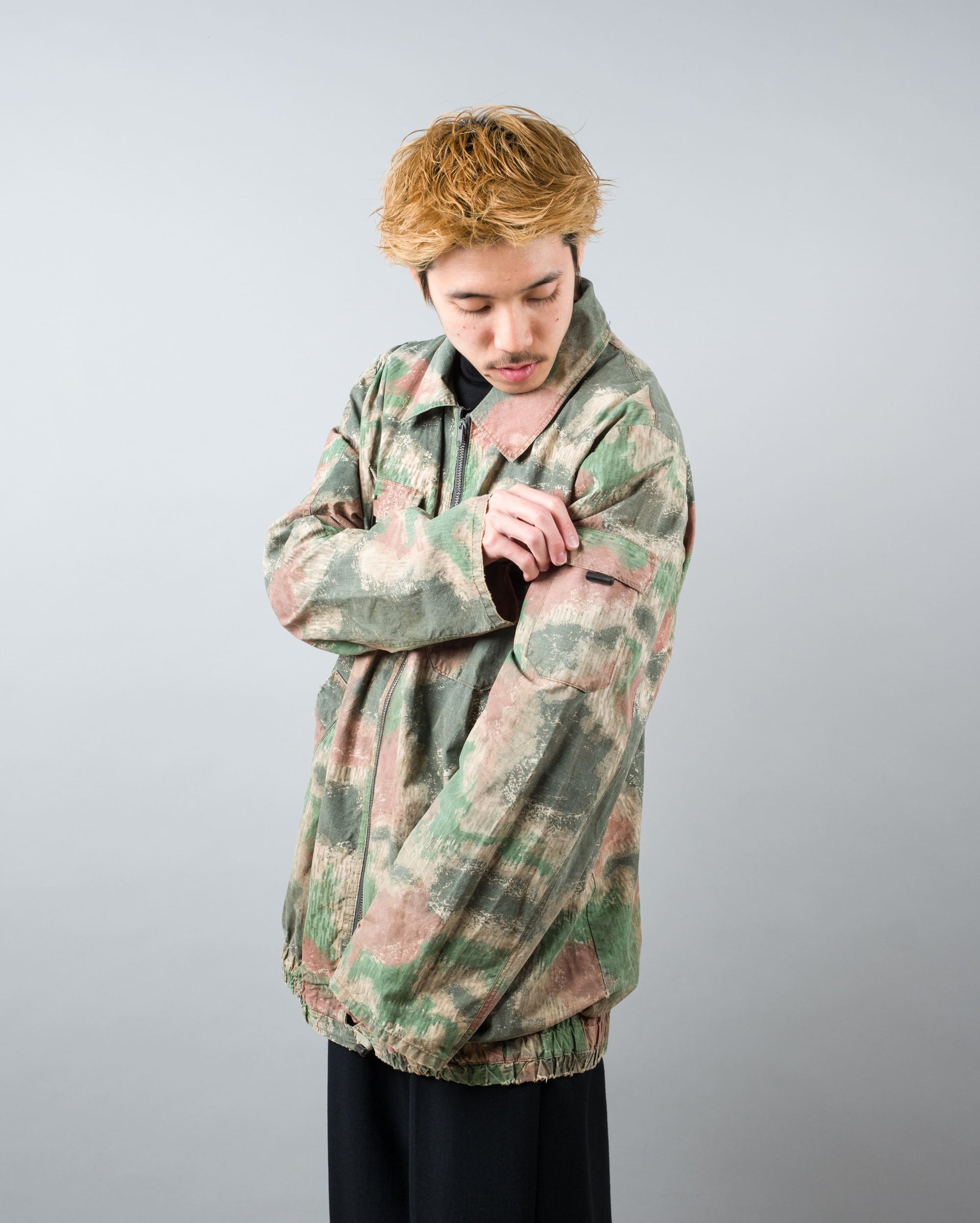 ［~60's］Czechoslovakian Army Sumpfmuster Pattern Camouflage Zip Up Jacket "Localmade"
