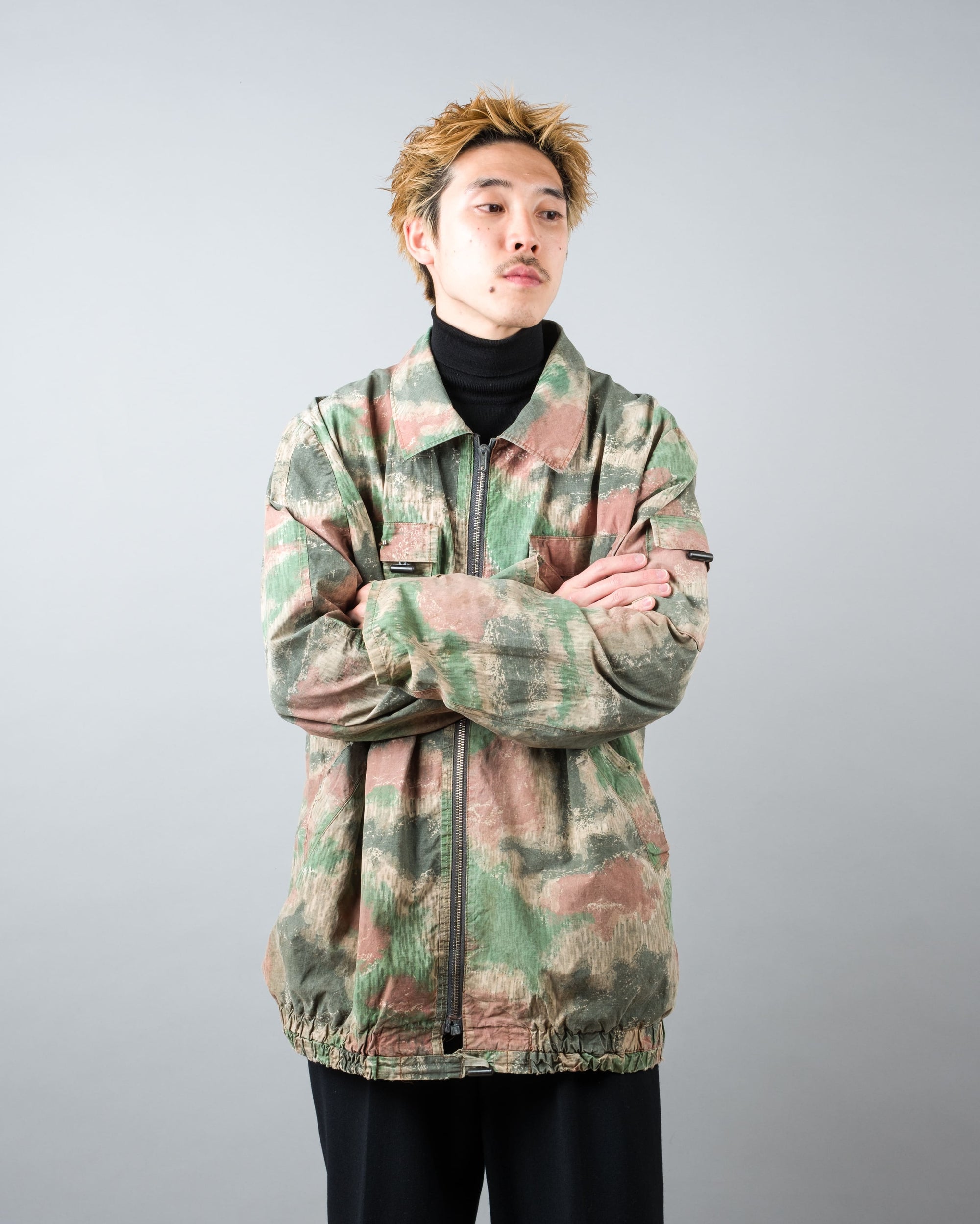 ［~60's］Czechoslovakian Army Sumpfmuster Pattern Camouflage Zip Up Jacket "Localmade"