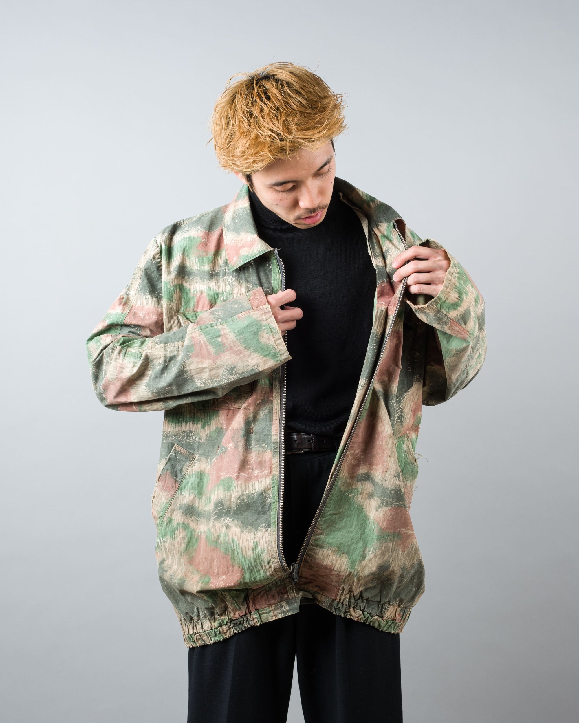 ［~60's］Czechoslovakian Army Sumpfmuster Pattern Camouflage Zip Up Jacket "Localmade"