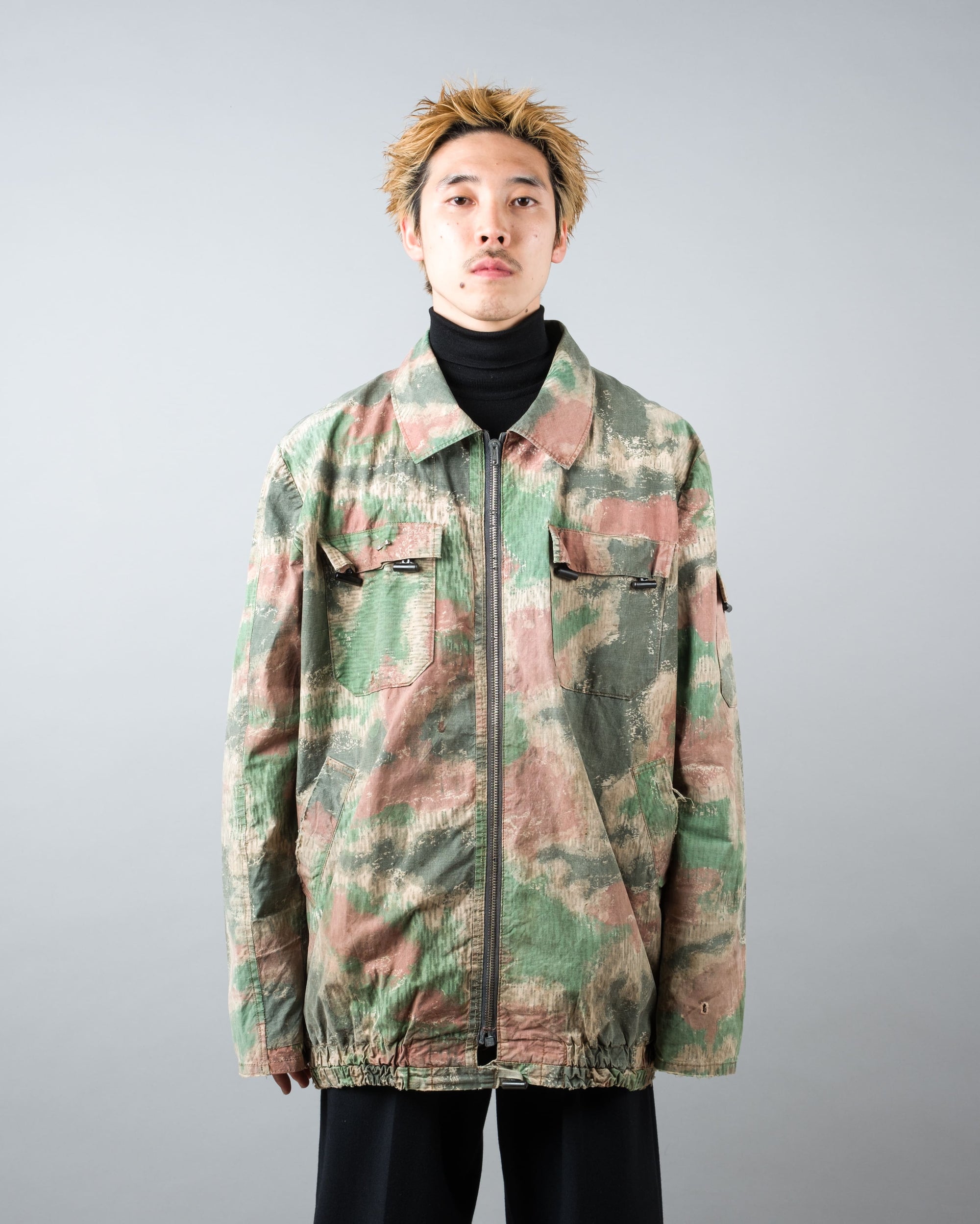 ［~60's］Czechoslovakian Army Sumpfmuster Pattern Camouflage Zip Up Jacket "Localmade"