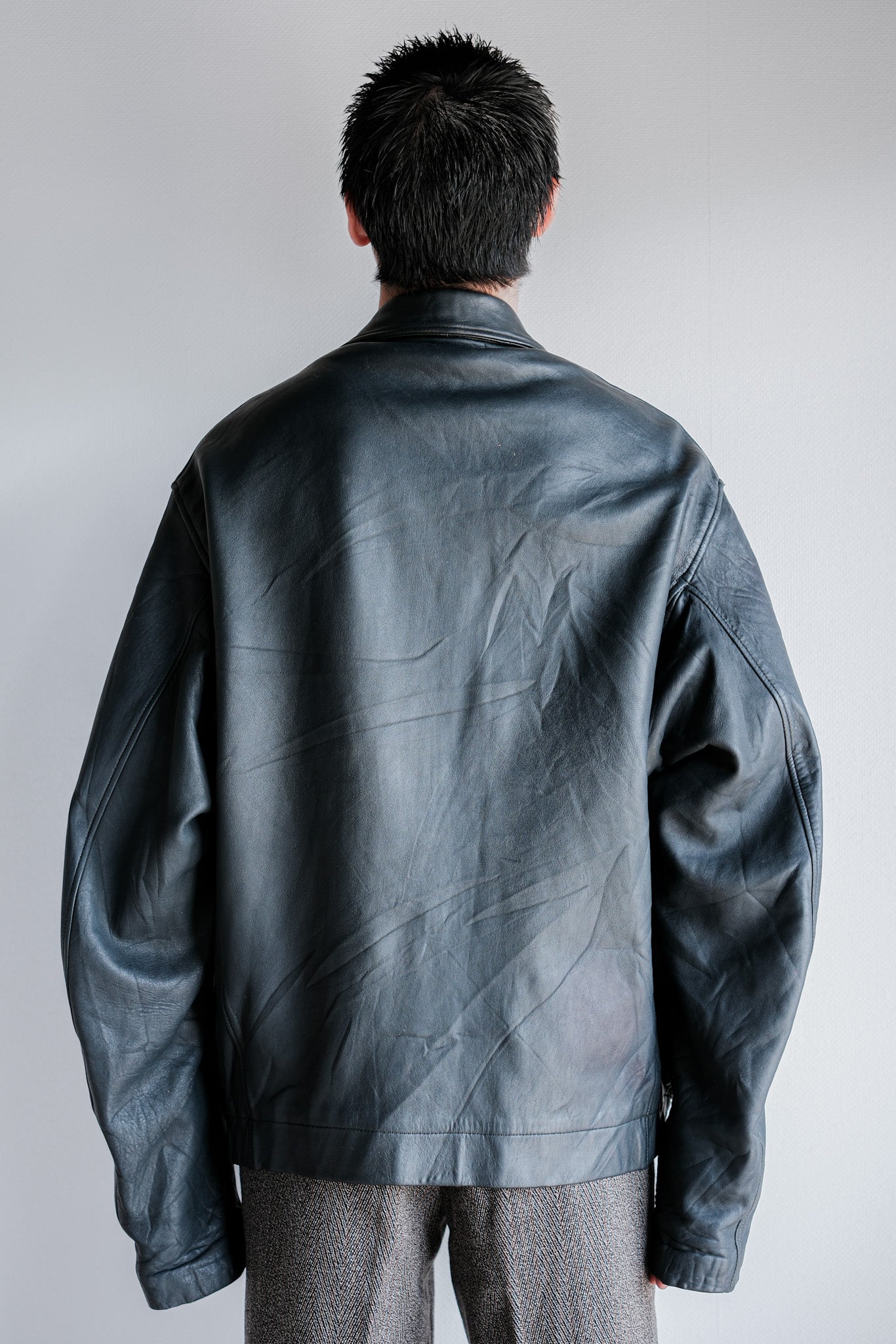 ［~70's］French Air Force Pilot Leather Jacket Size.104X