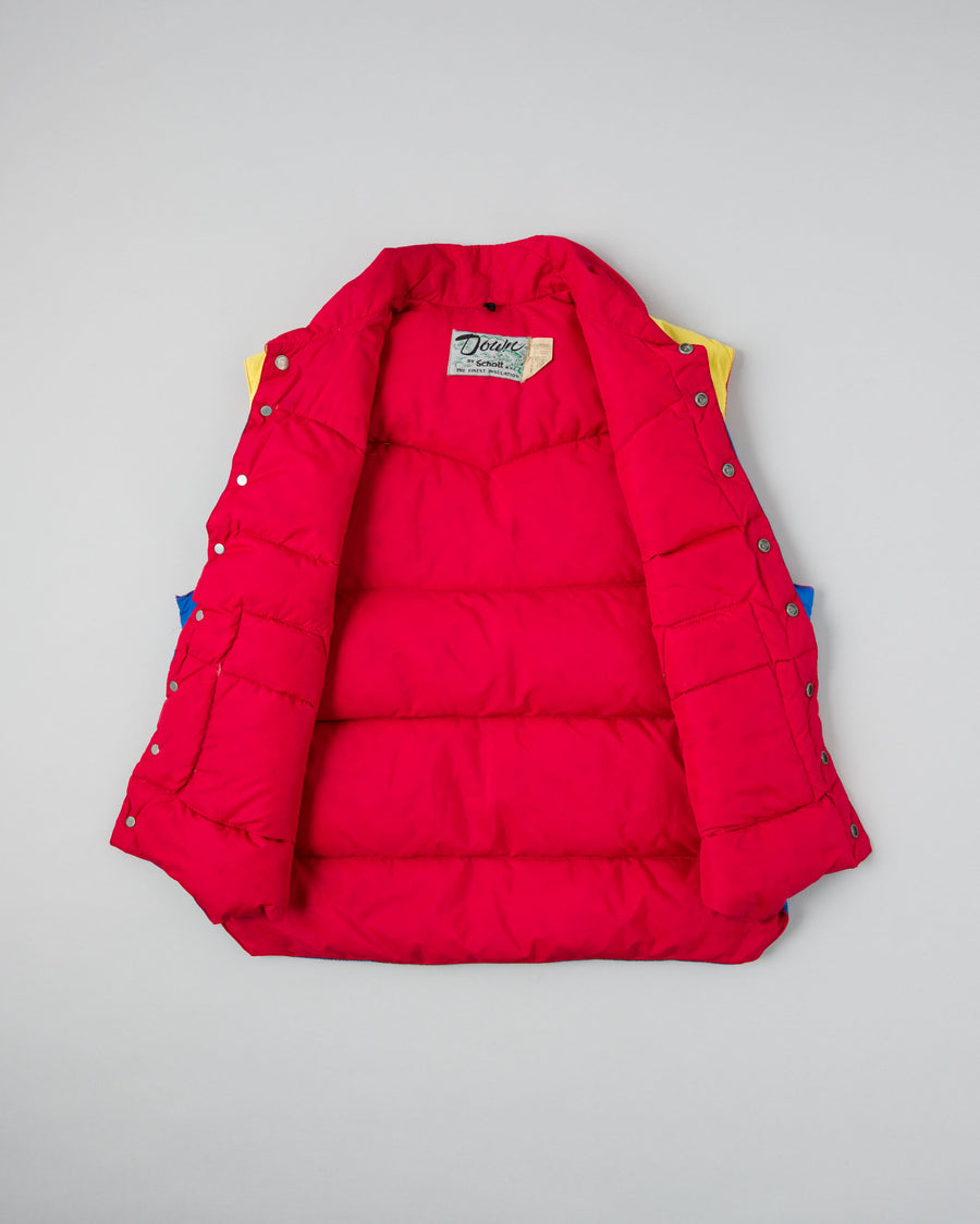 Vue d'ensemble de ［~90’s］Old Schott 3 Tone Puffer Down Vest Size.XL