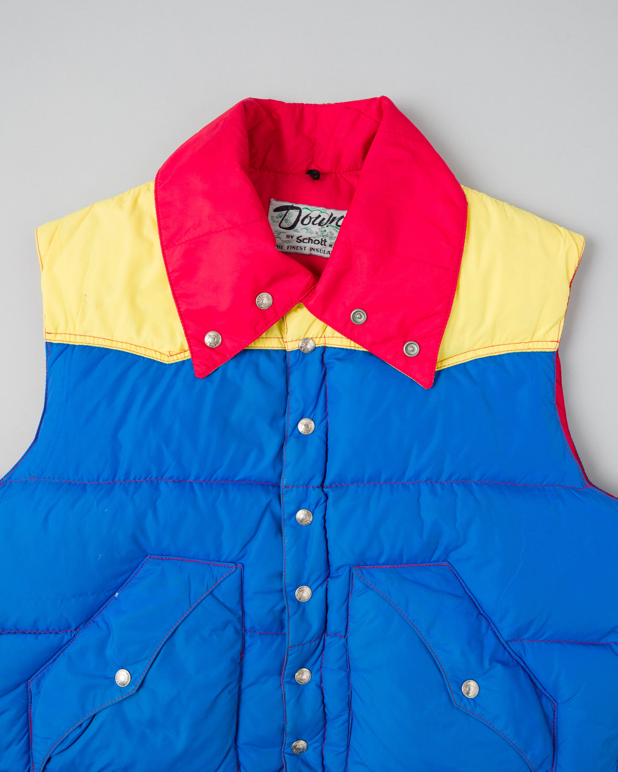 ［~90’s］Old Schott 3 Tone Puffer Down Vest Size.XL