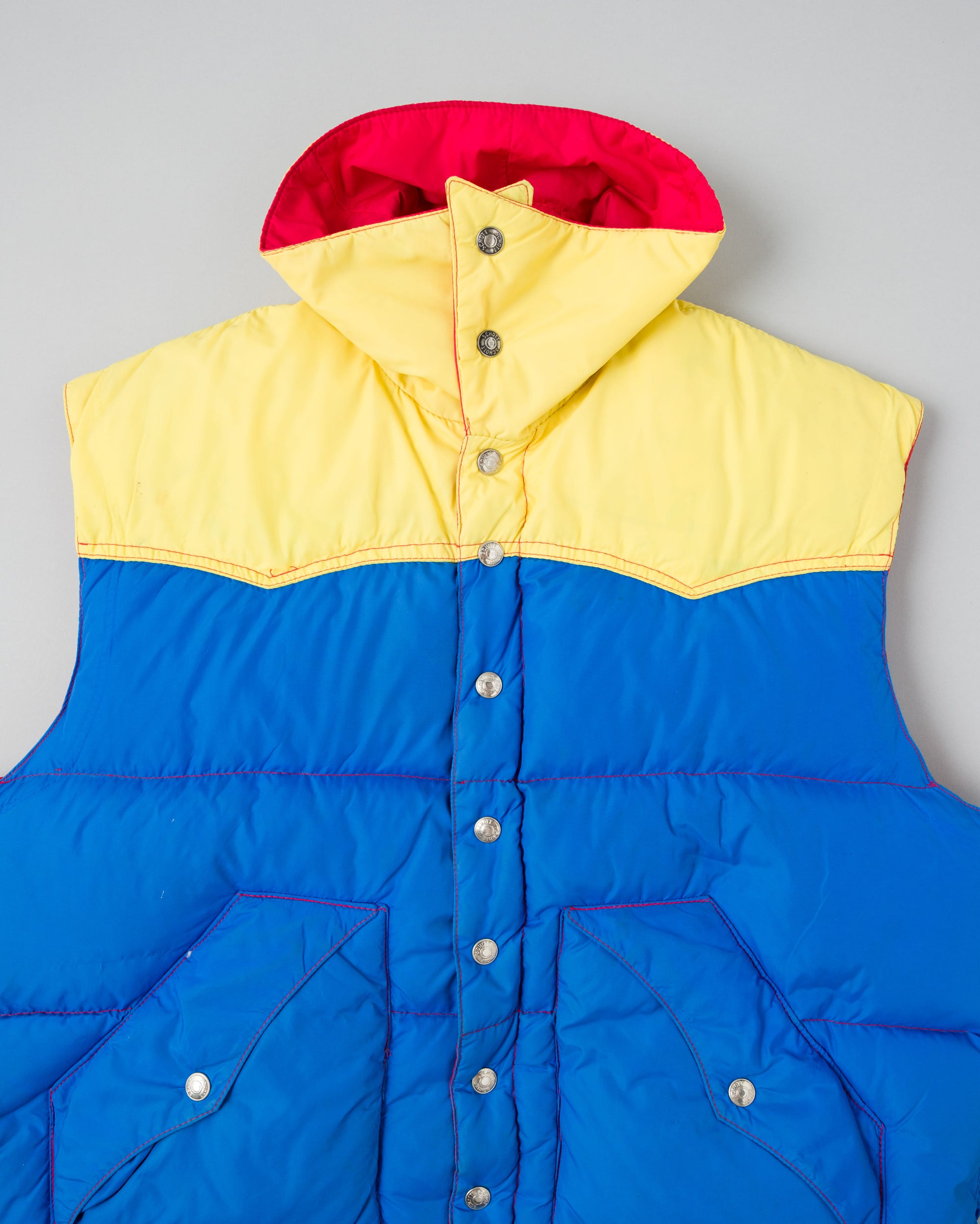 ［~90’s］Old Schott 3 Tone Puffer Down Vest Size.XL