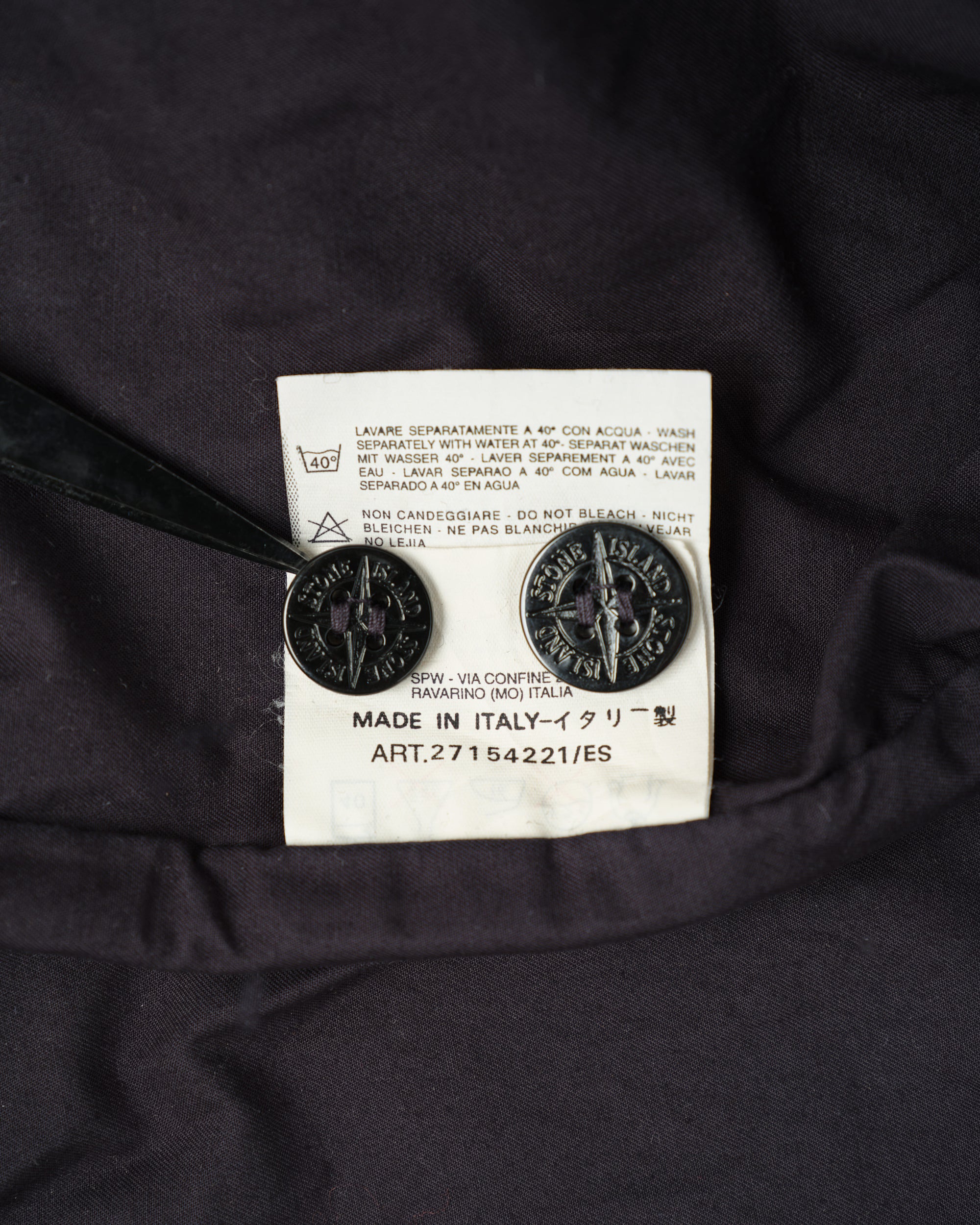 ［97AW］Old STONE ISLAND Garment Dyed Cotton Jacket With Liner Size.M "RASO GOMMATO" "Green Edge"