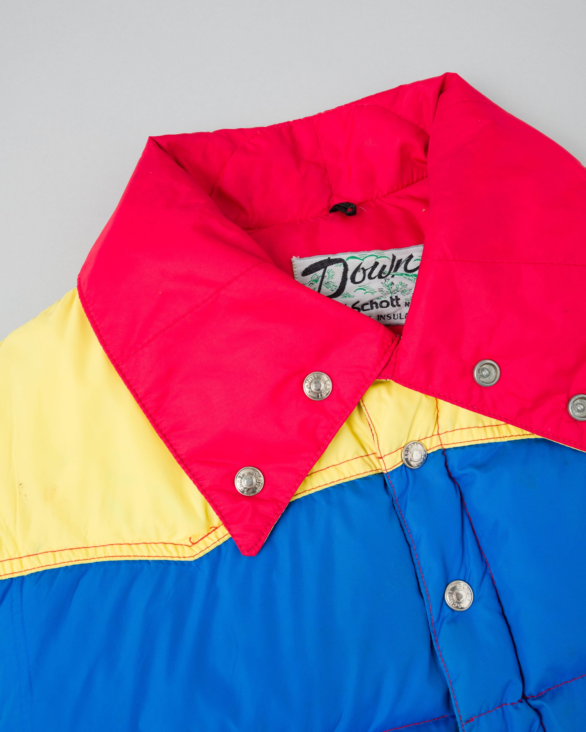 ［~90’s］Old Schott 3 Tone Puffer Down Vest Size.XL