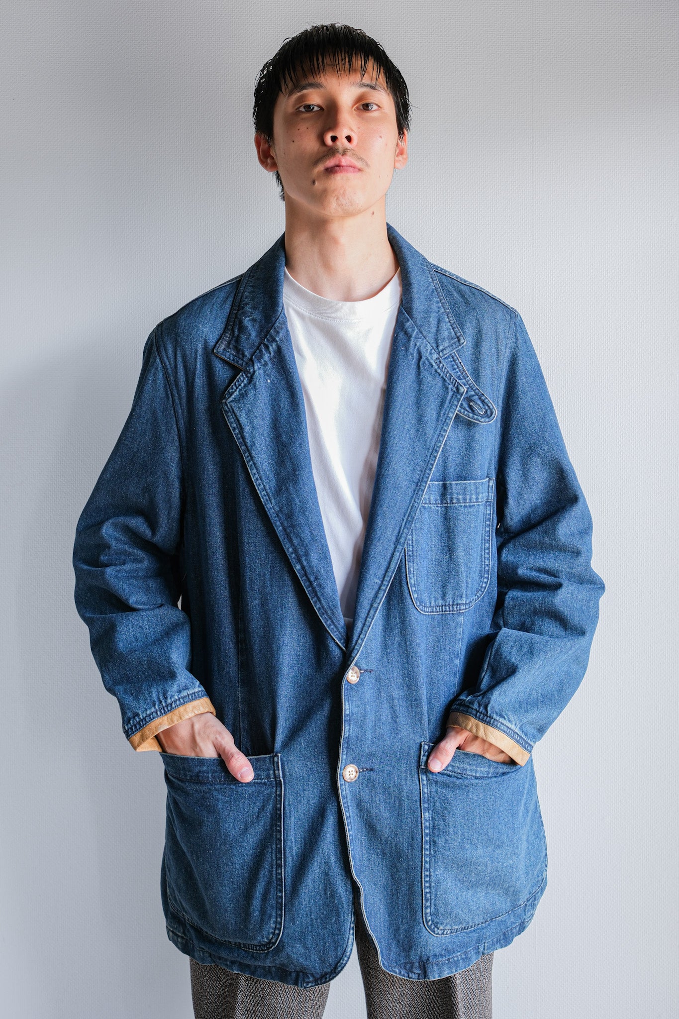 【~90's】Vintage Willis&Geiger High Ridge Lodge Denim Jacket Size.M