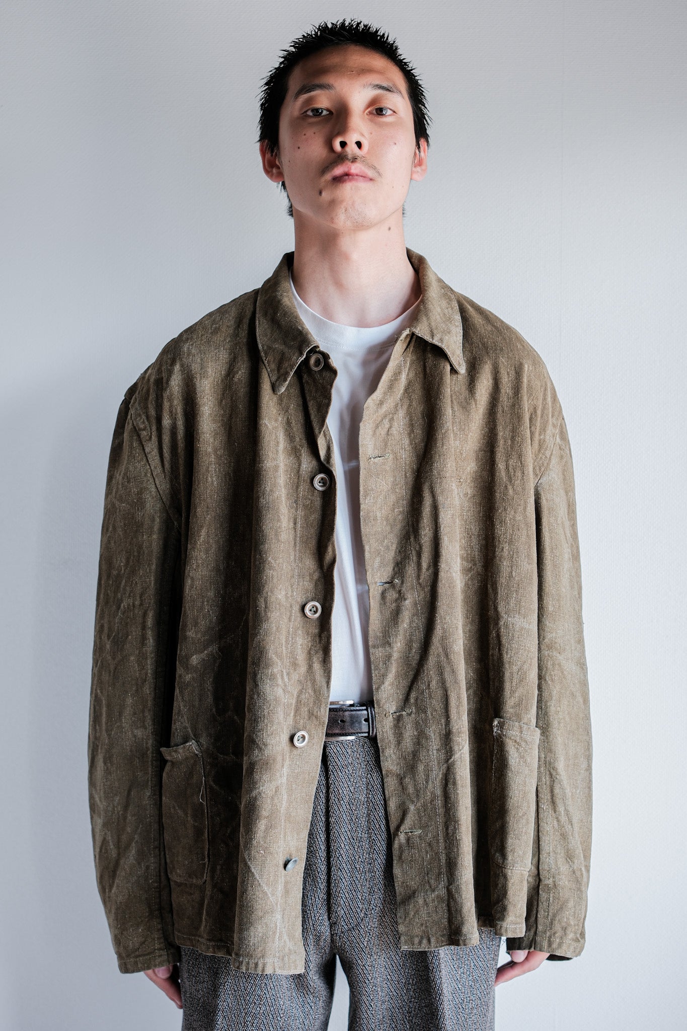 [~ 40's] WWⅡ German Army Linen Work Jacket "Wehrmacht"