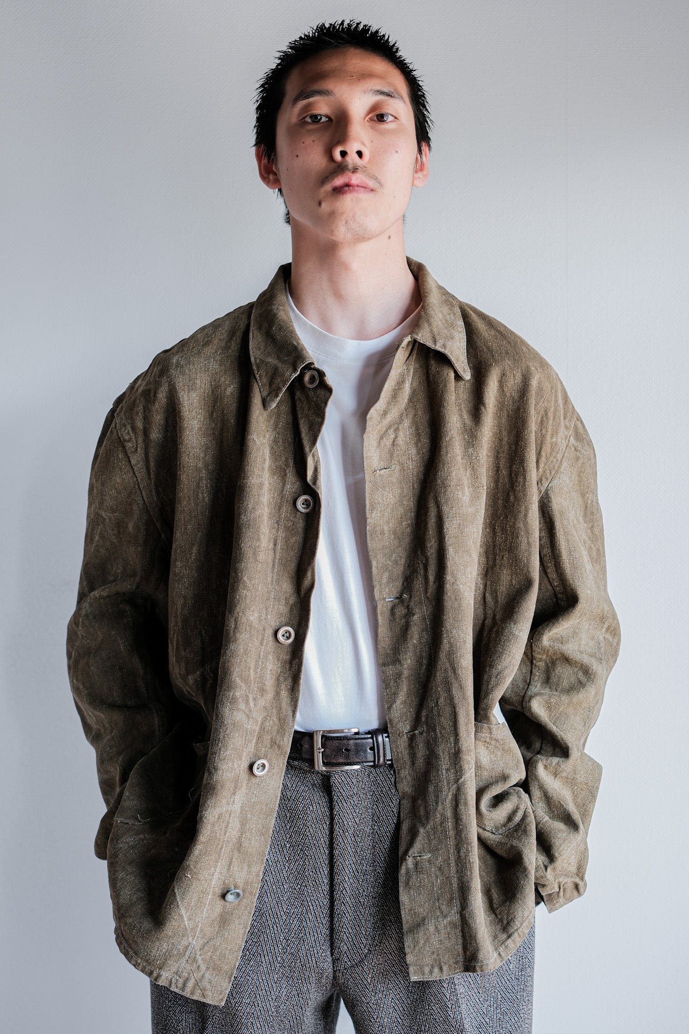 [~ 40's] WWⅡ German Army Linen Work Jacket "Wehrmacht"