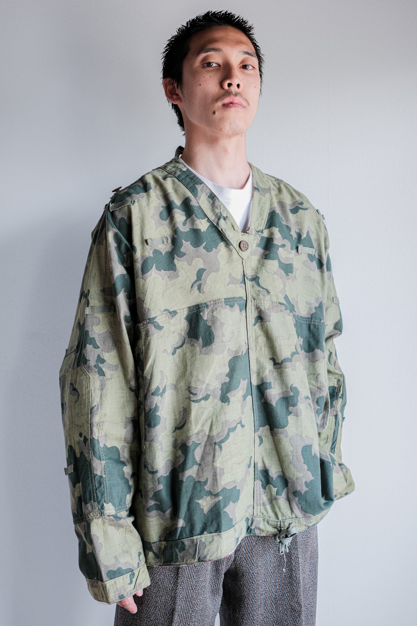 【~50's】Czechoslovakian Army Clouds Camouflage Reversible Smock