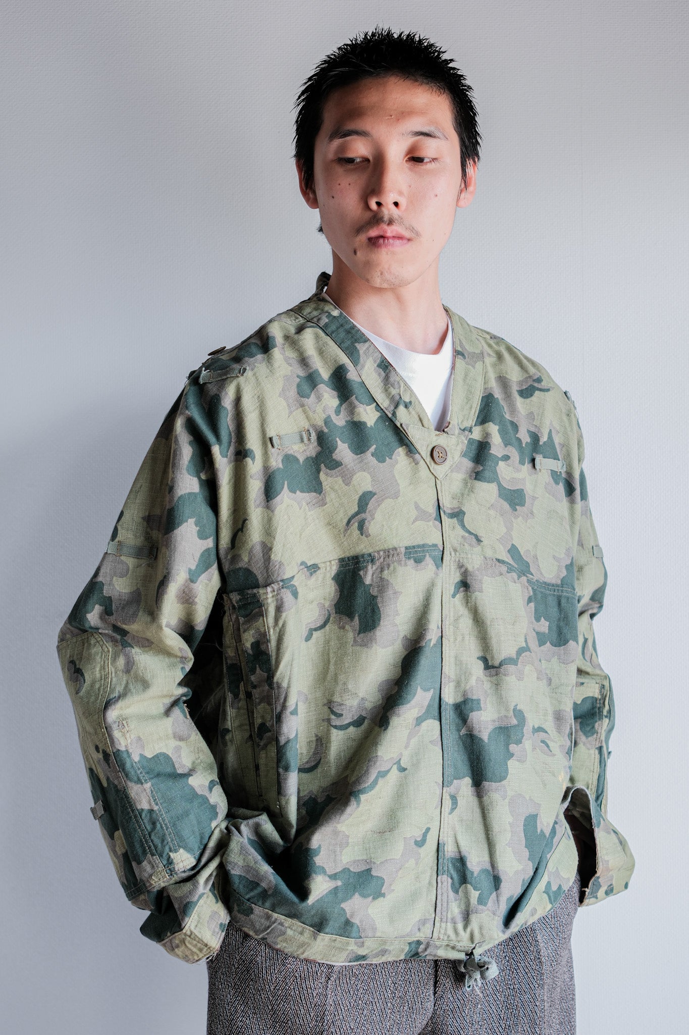 【~50's】Czechoslovakian Army Clouds Camouflage Reversible Smock