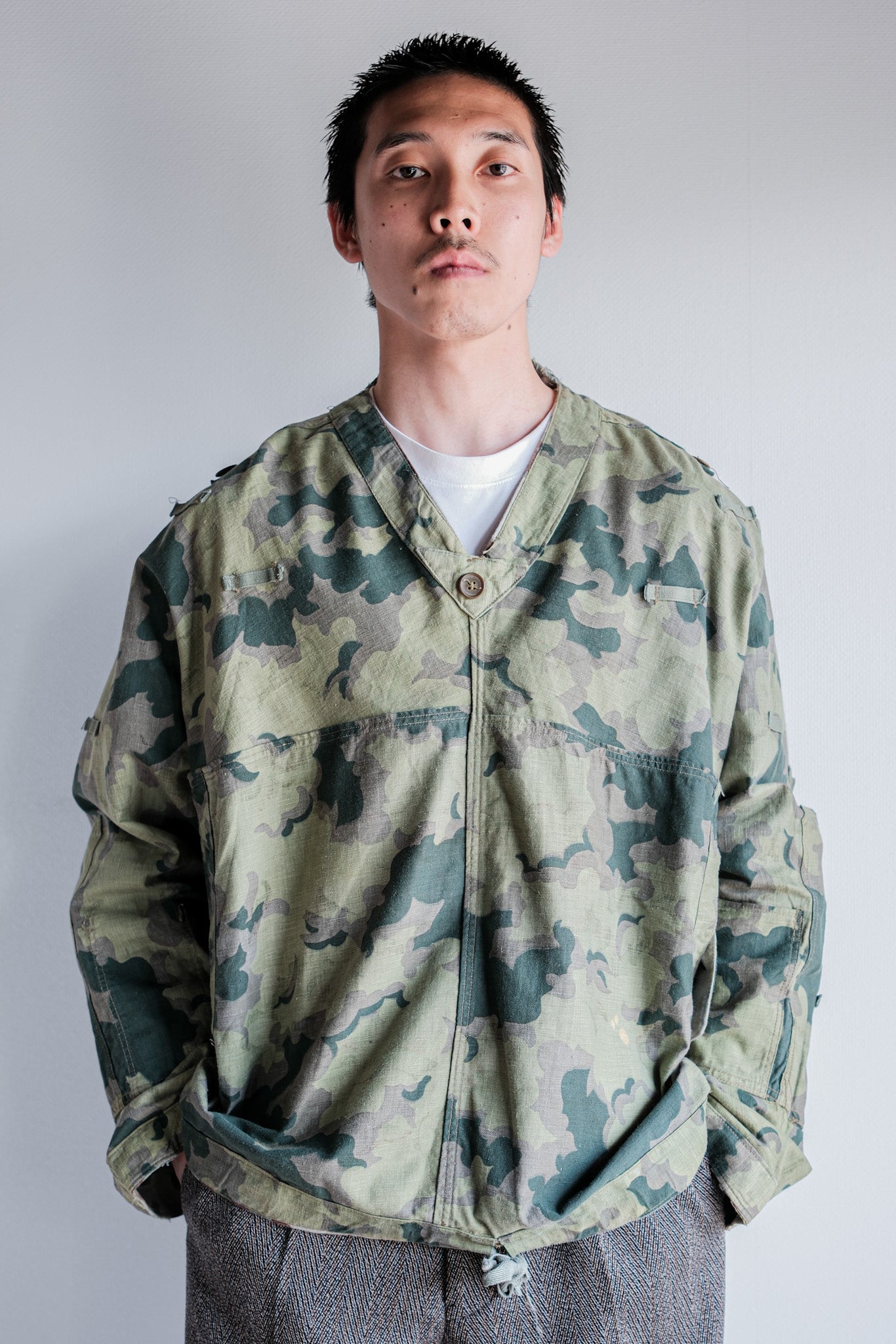 [~ 50's] Czechoslovakian Army Clouds Camouflage Reversible Smock