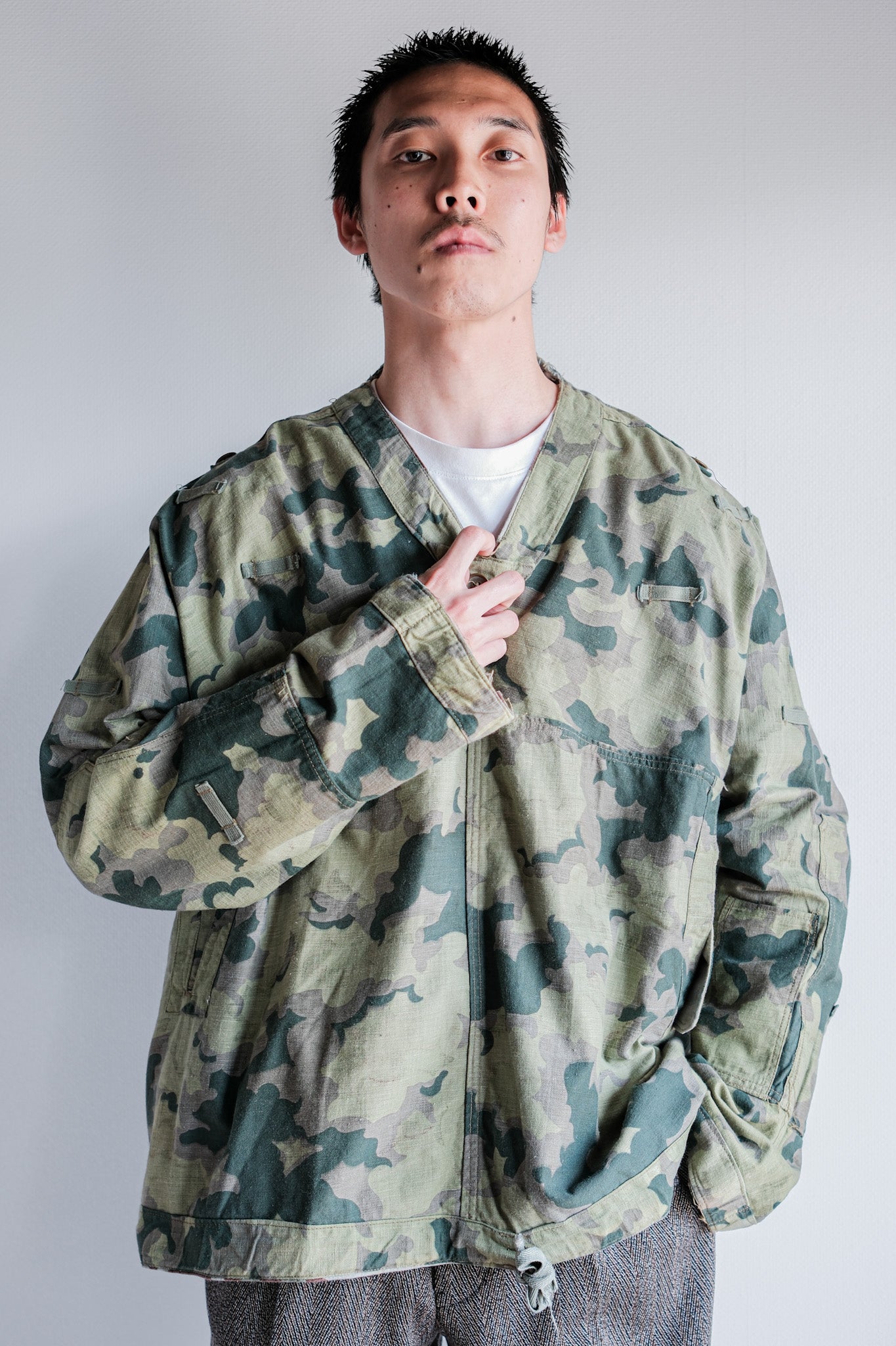 [~ 50's] Czechoslovakian Army Clouds Camouflage Reversible Smock