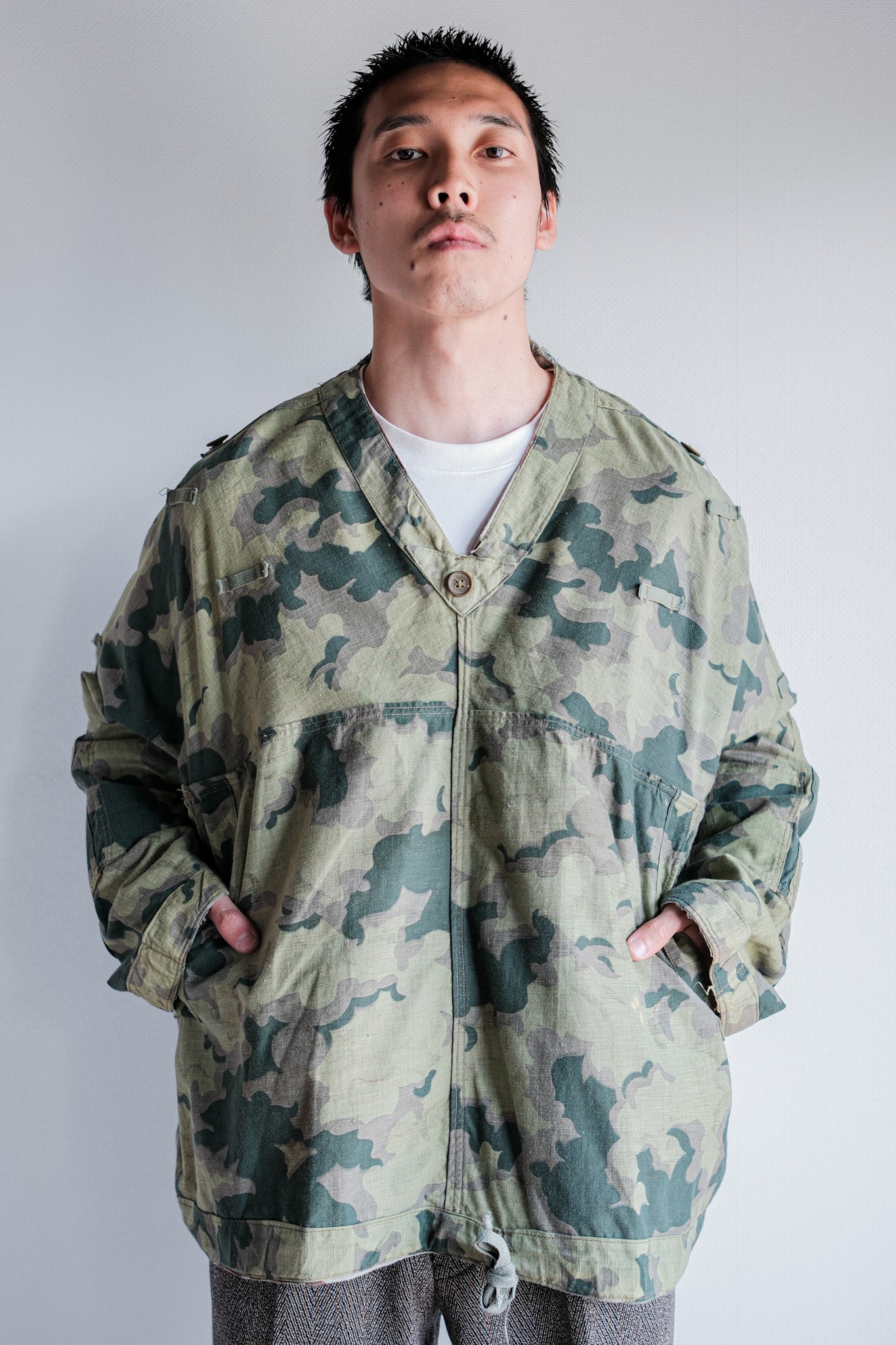 [~ 50's] Czechoslovakian Army Clouds Camouflage Reversible Smock