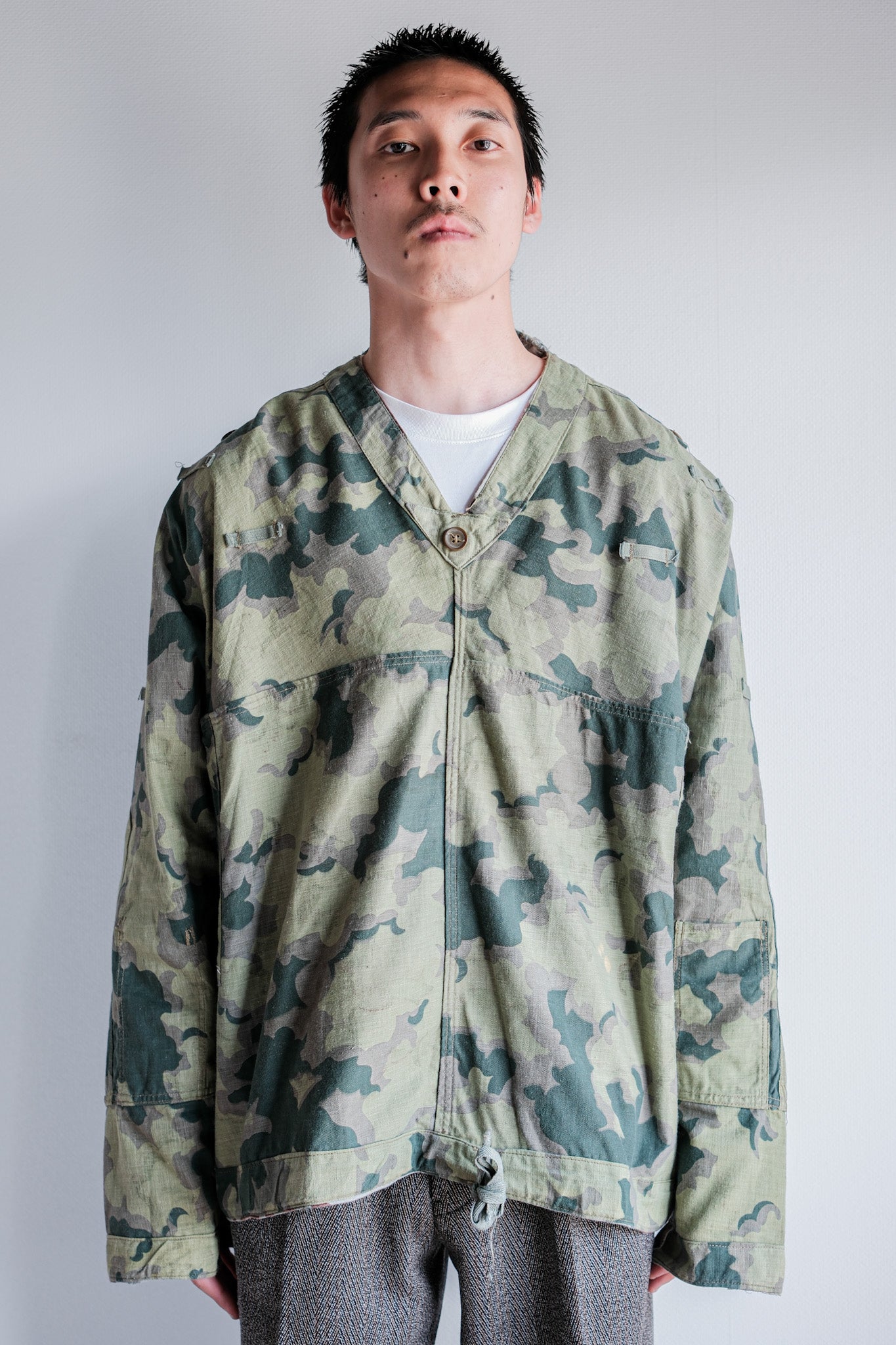 [~ 50's] Czechoslovakian Army Clouds Camouflage Reversible Smock