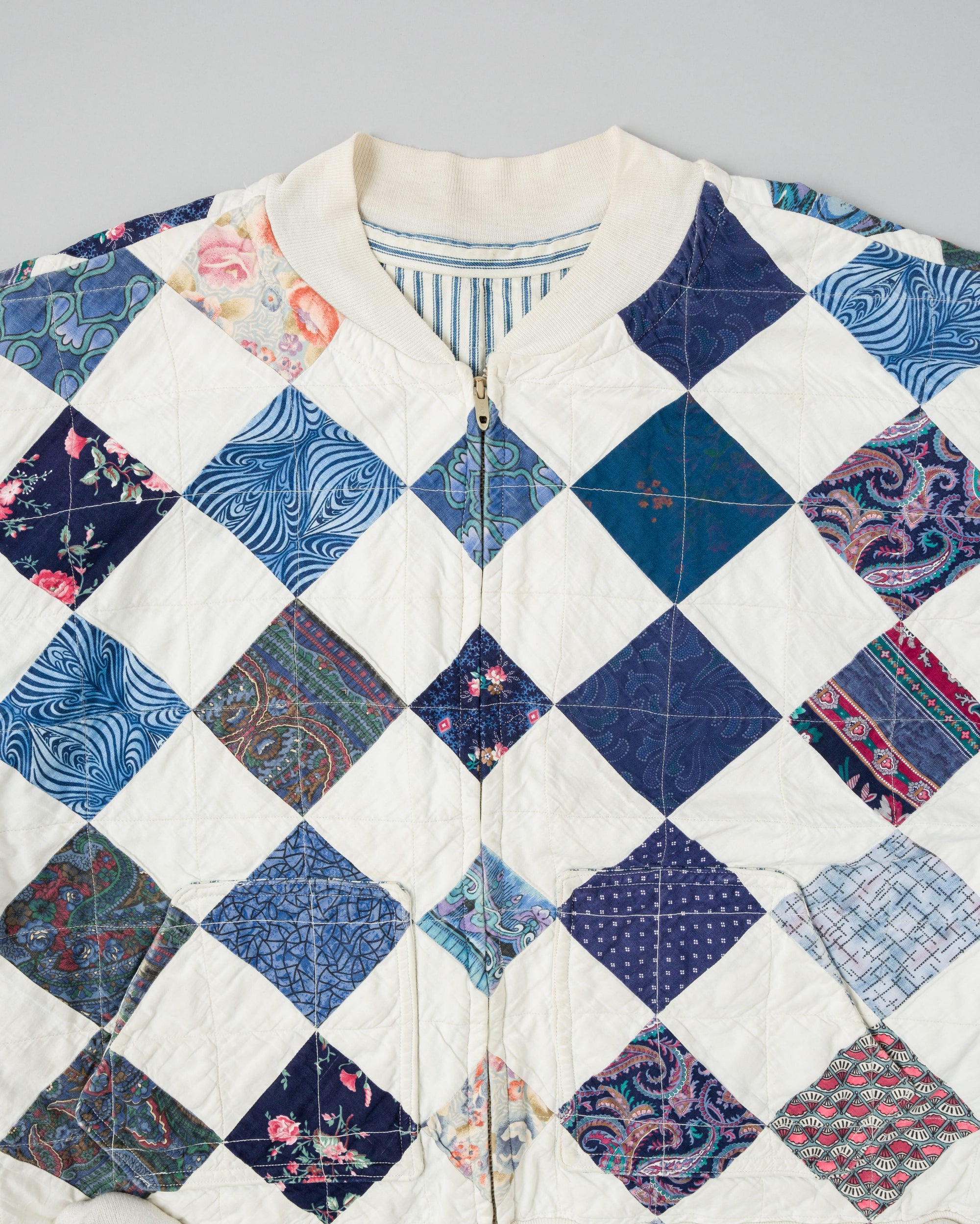 ［~70’s］Europe Vintage Various Patterned Patchwork Blouson "Handmade"
