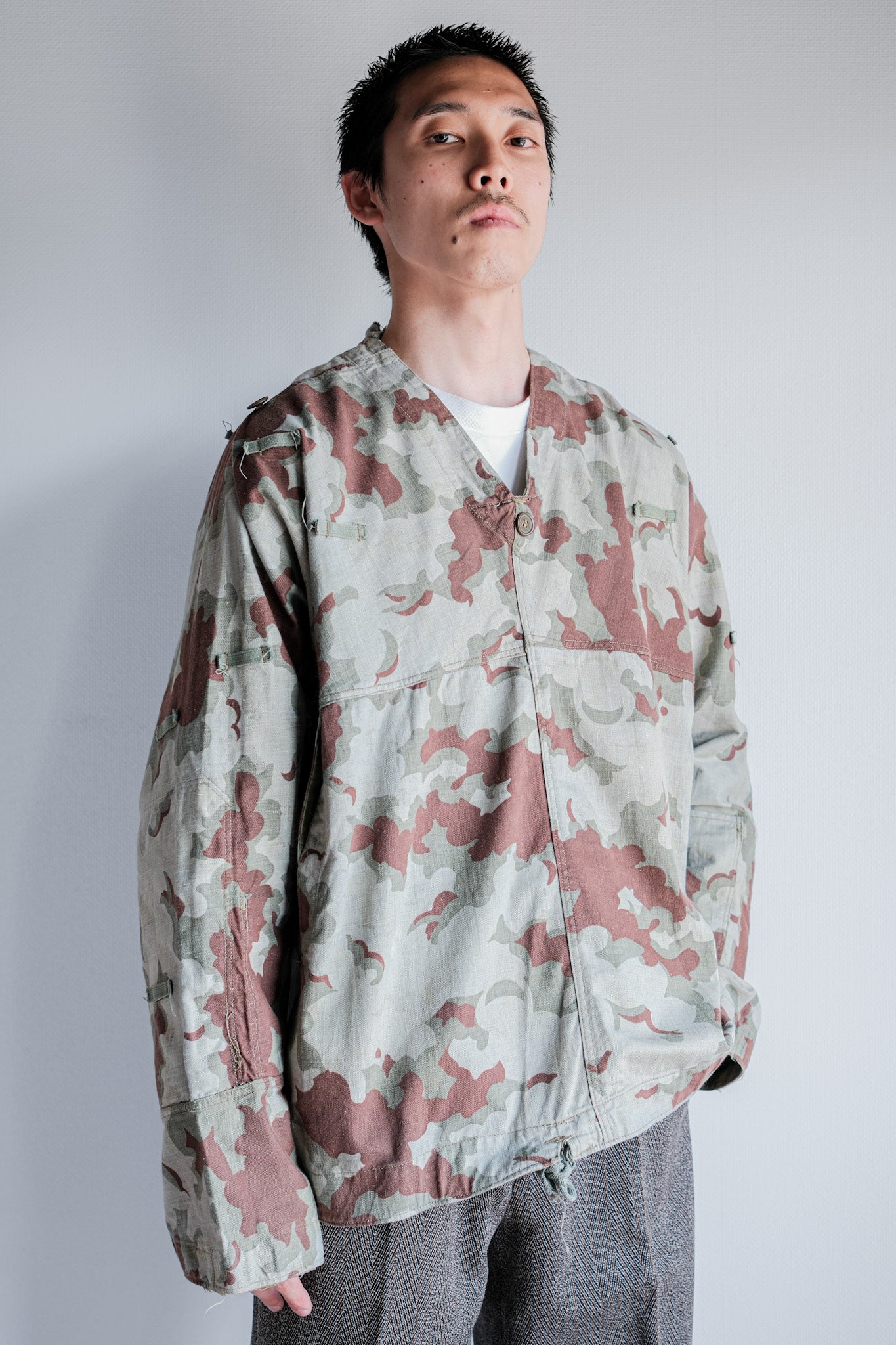 [~ 50's] Czechoslovakian Army Clouds Camouflage Reversible Smock