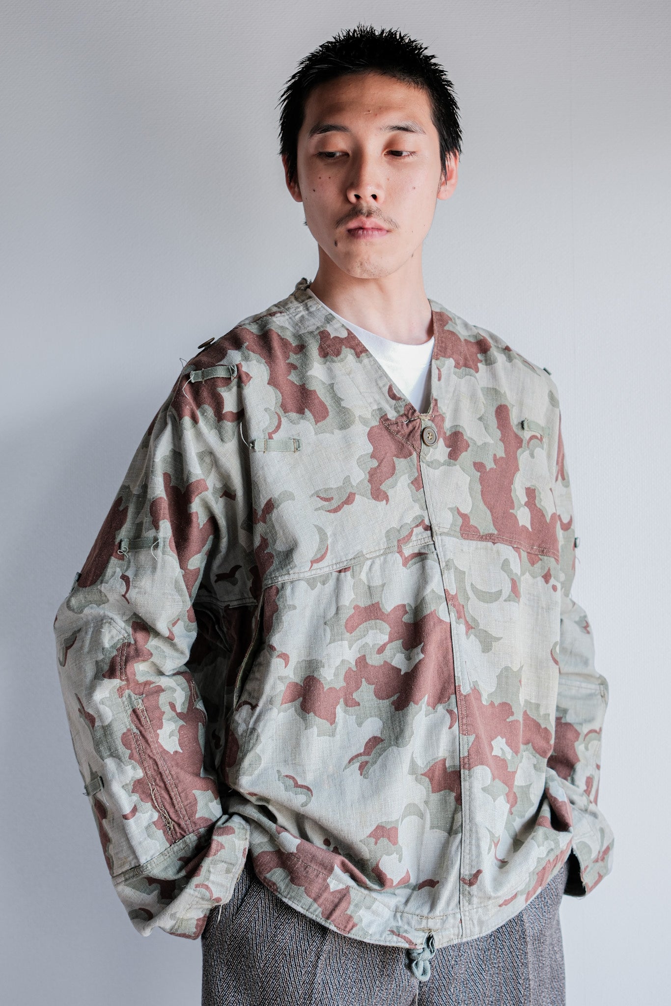 【~50's】Czechoslovakian Army Clouds Camouflage Reversible Smock