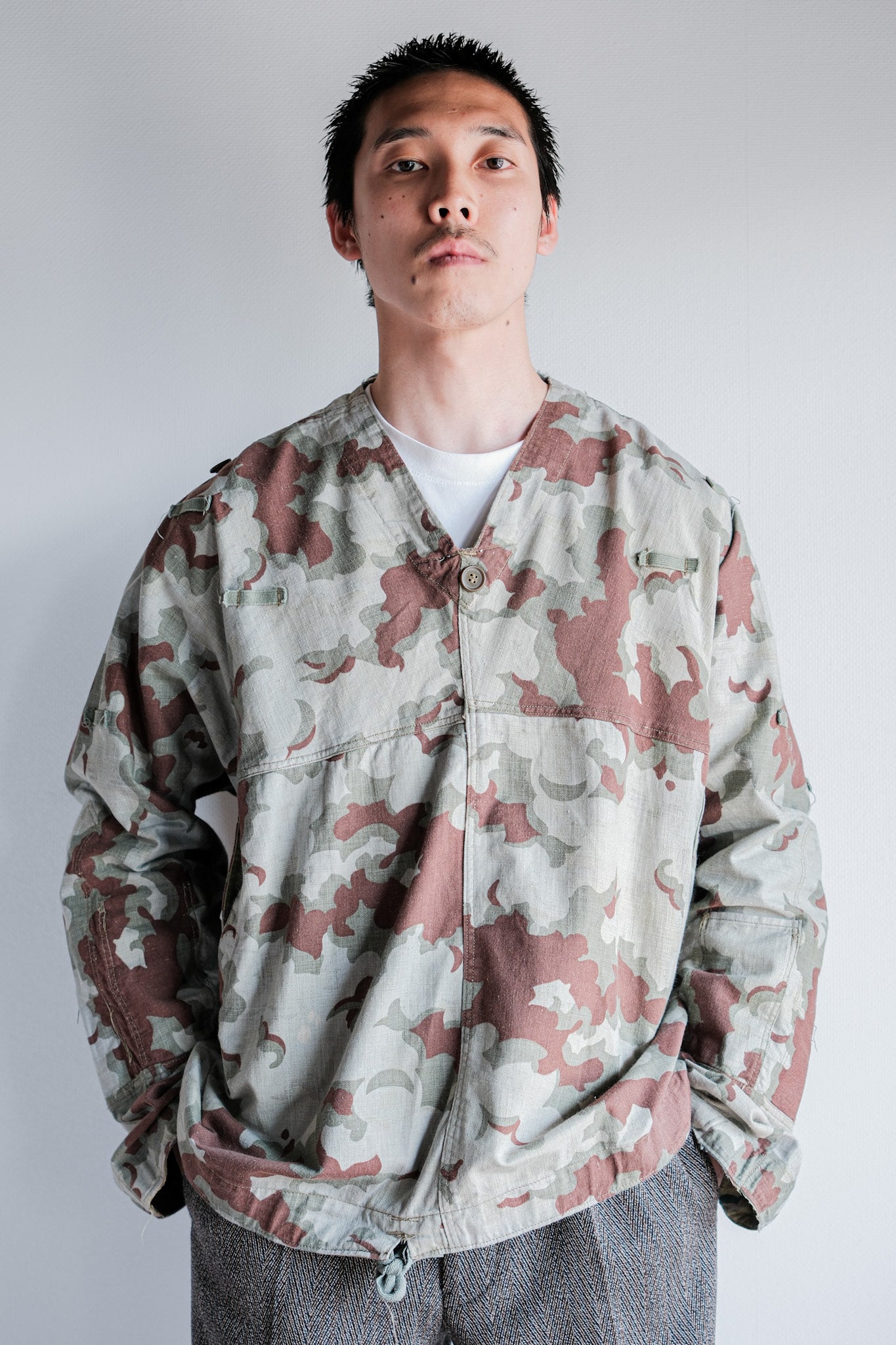 [~ 50's] Czechoslovakian Army Clouds Camouflage Reversible Smock