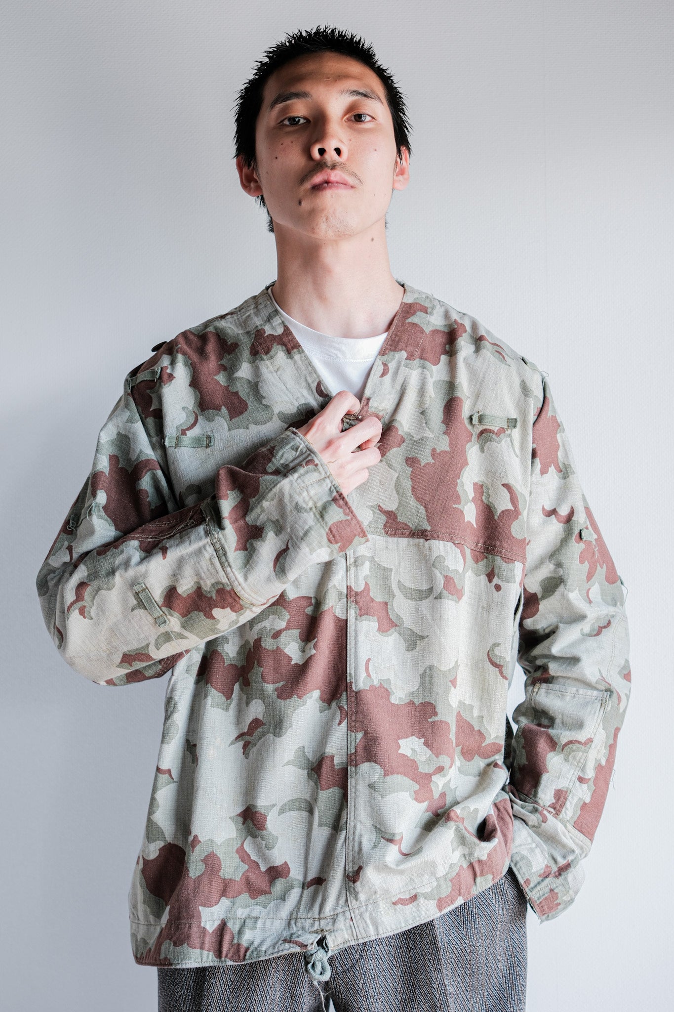 [~ 50's] Czechoslovakian Army Clouds Camouflage Reversible Smock