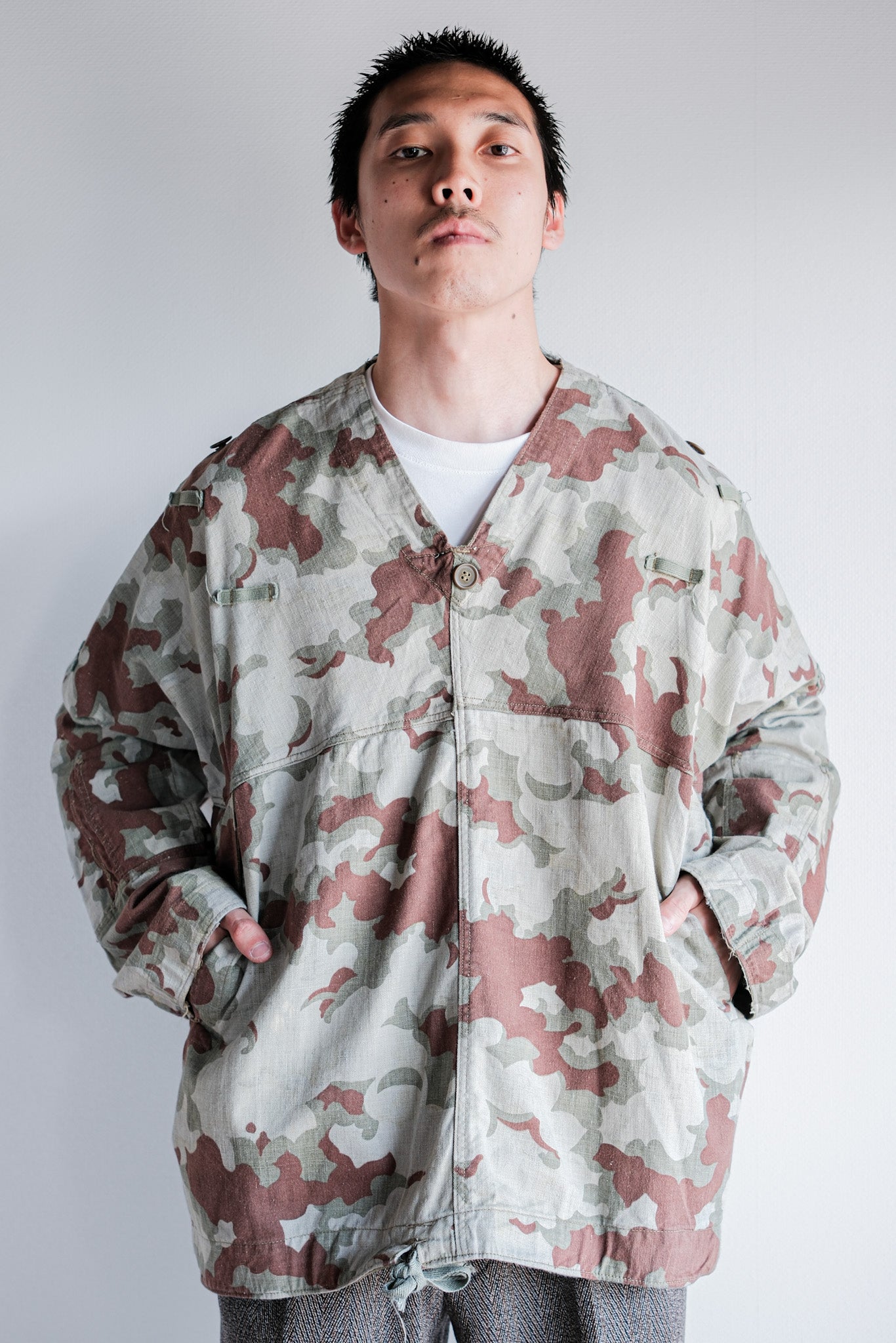 [~ 50's] Czechoslovakian Army Clouds Camouflage Reversible Smock