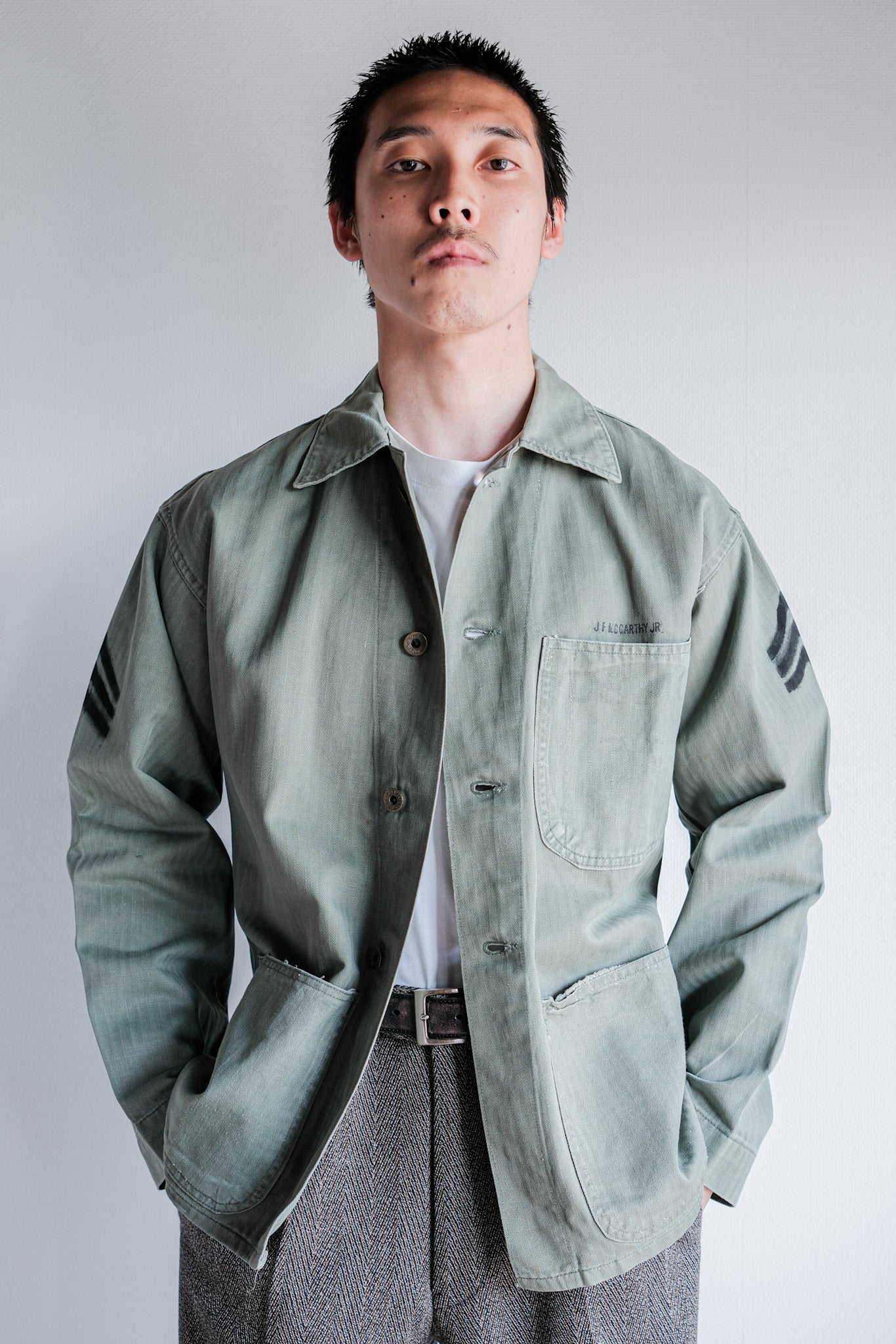 [~ 40's] U.S.M.C P-47 HBT Utility Jacket size.34