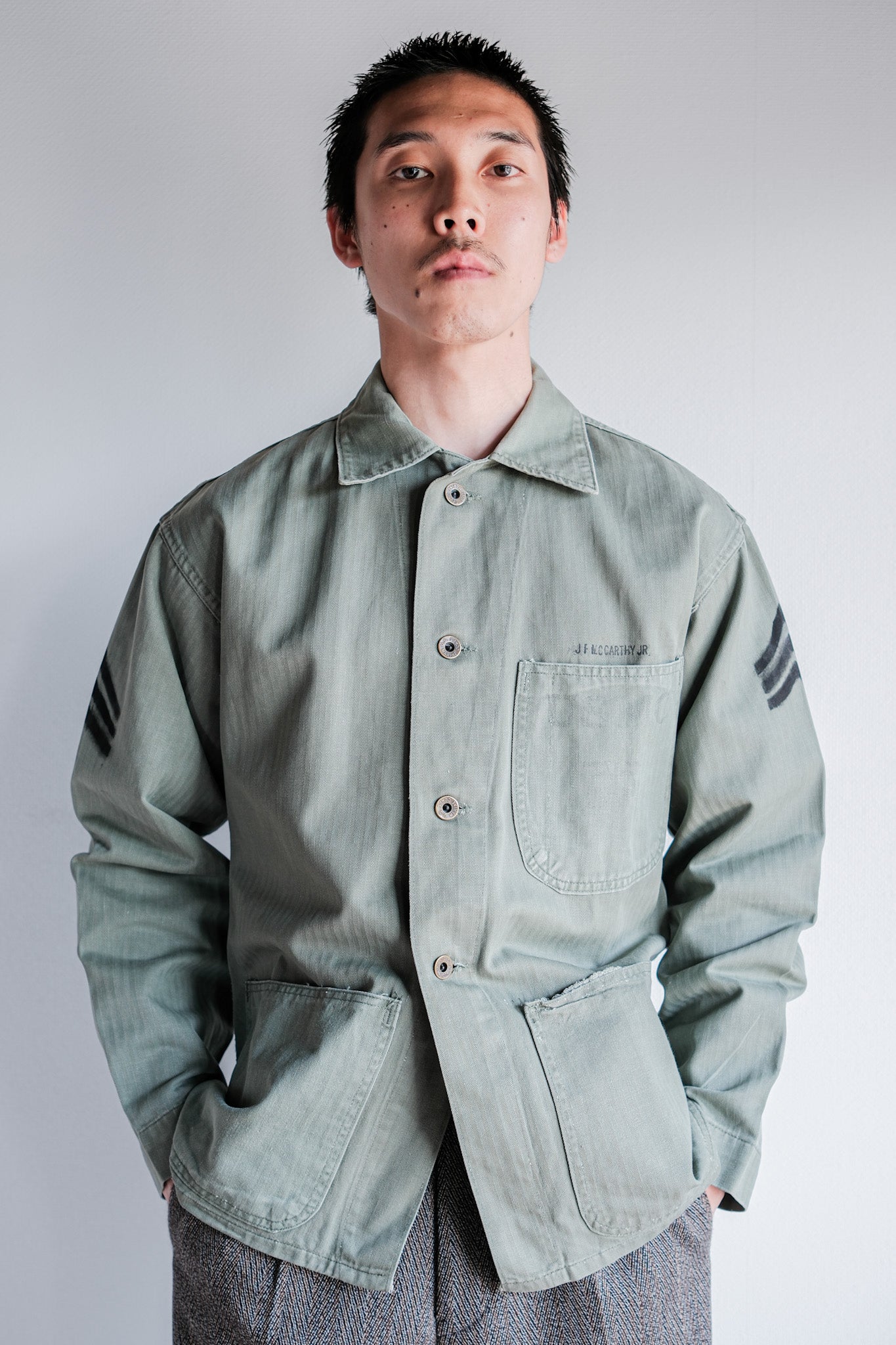 ［~40's］U.S.M.C P-47 HBT Utility Jacket Size.34