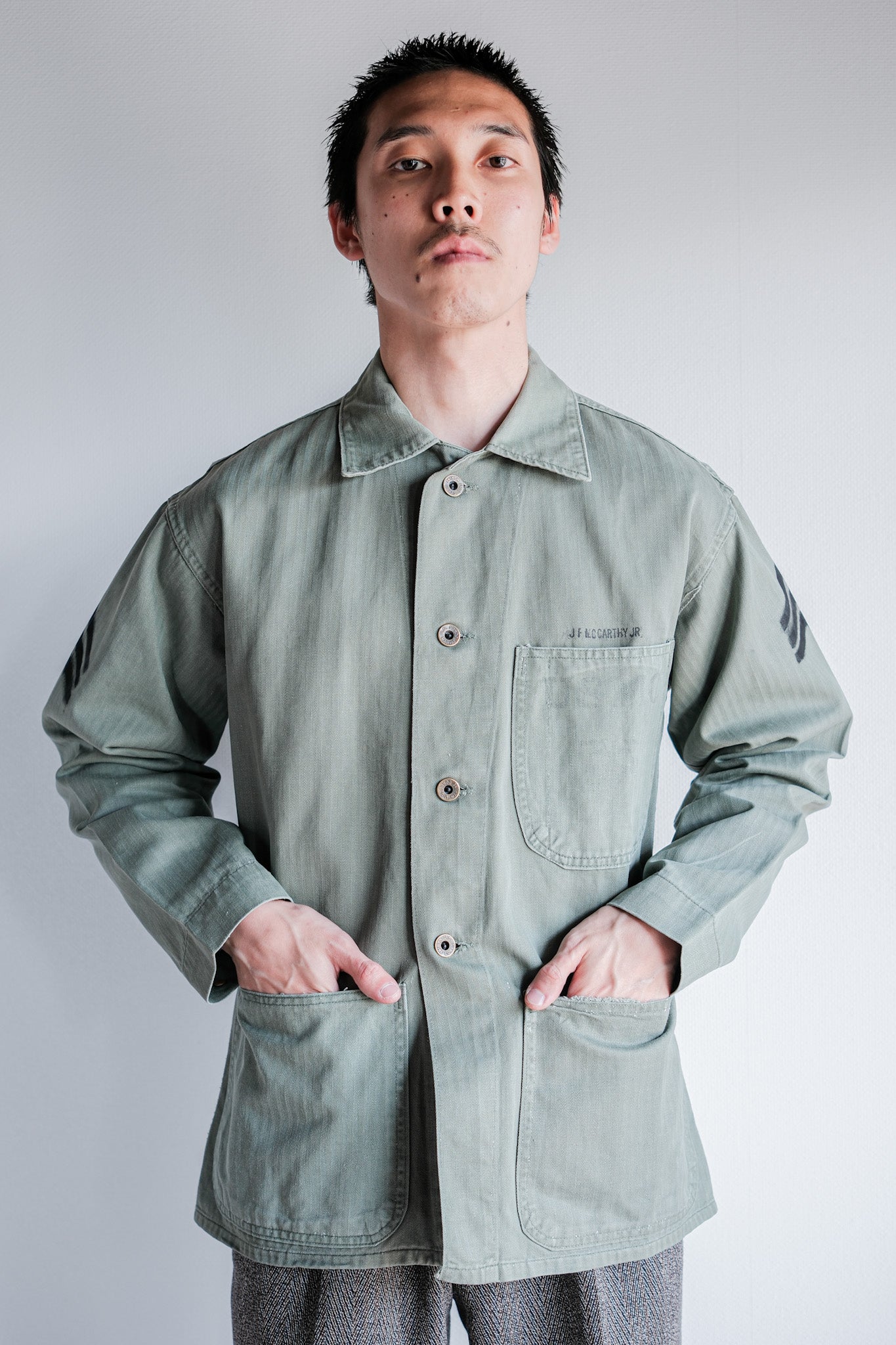 ［~40's］U.S.M.C P-47 HBT Utility Jacket Size.34
