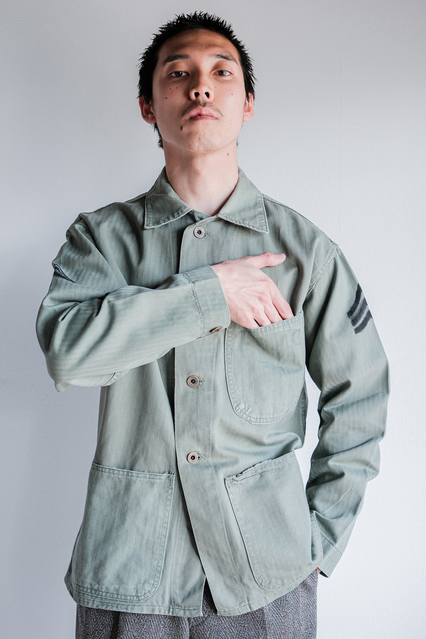 ［~40's］U.S.M.C P-47 HBT Utility Jacket Size.34