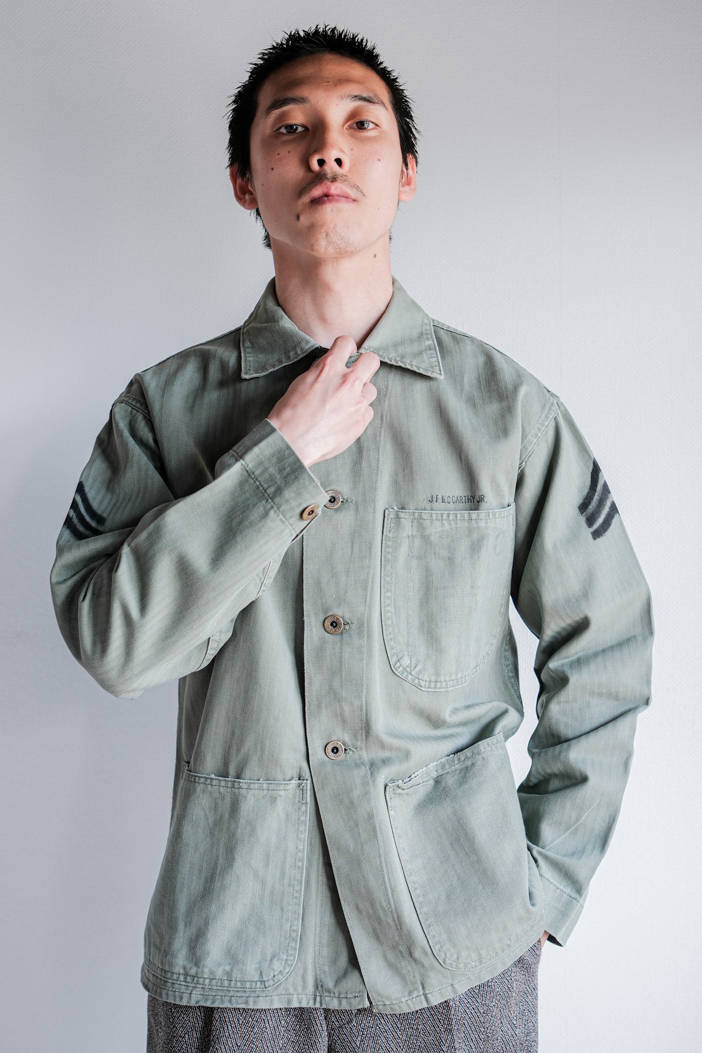 ［~40's］U.S.M.C P-47 HBT Utility Jacket Size.34