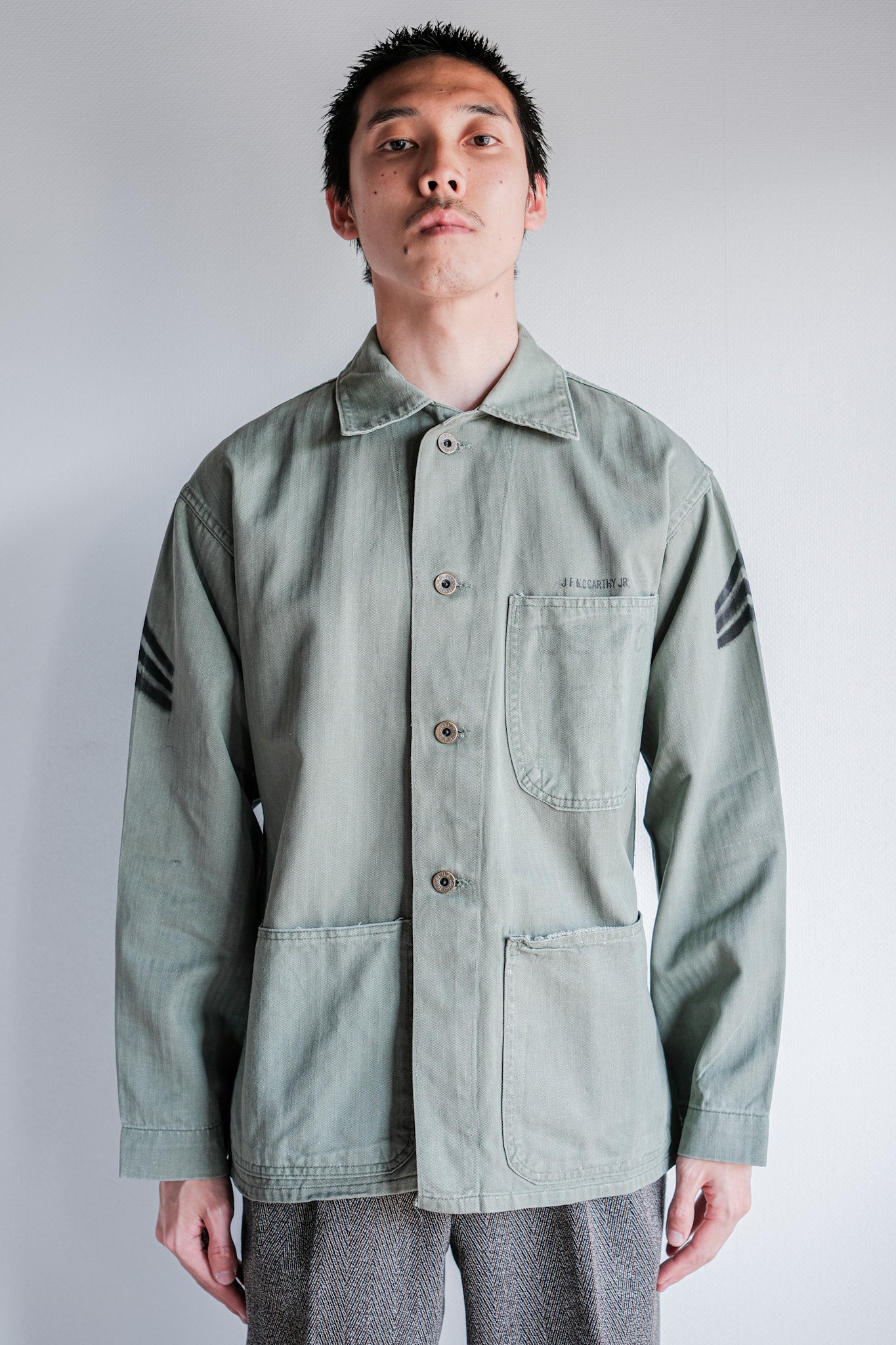 [~ 40's] U.S.M.C P-47 HBT Utility Jacket size.34