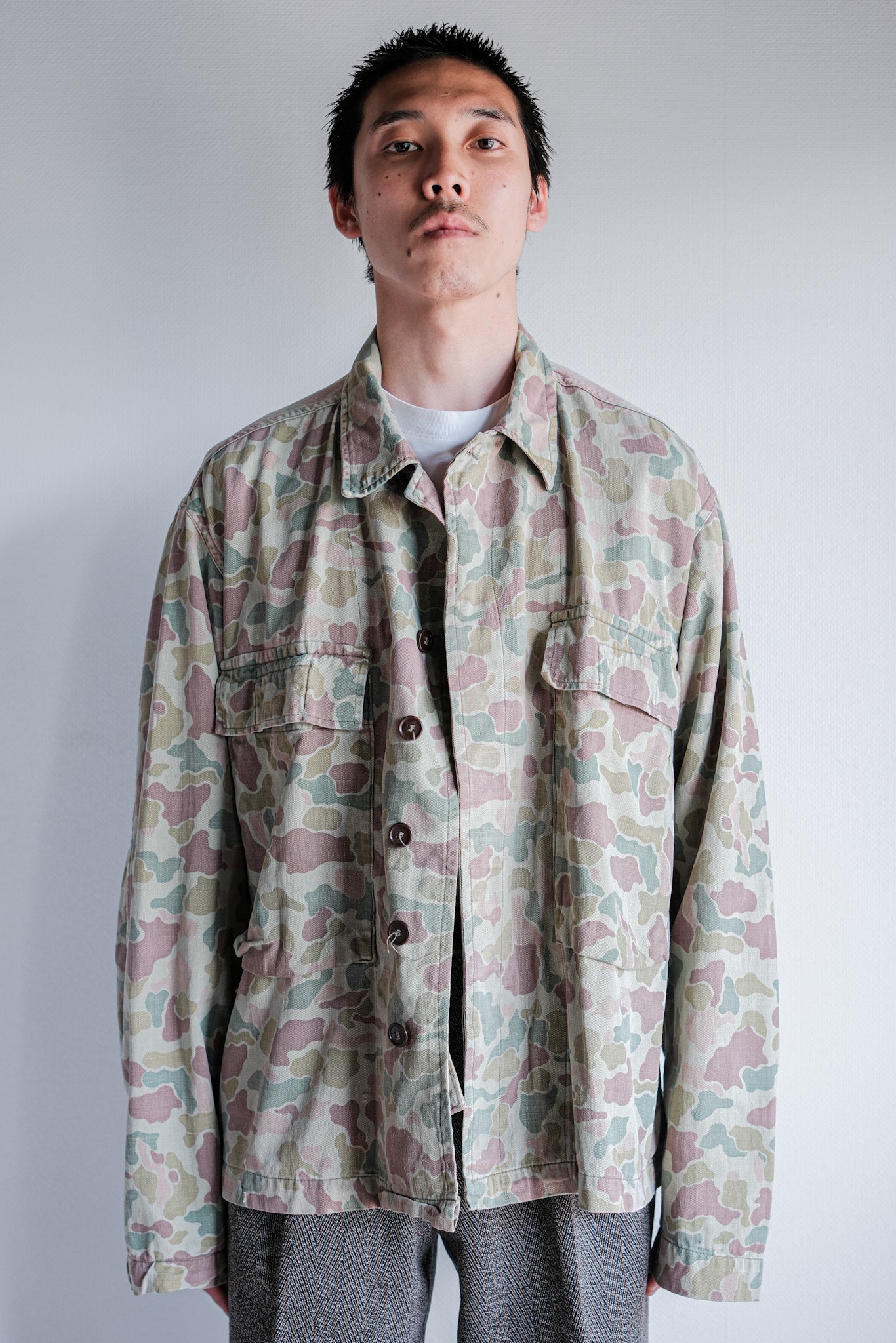 [~ 50's] Dutch Army Frogskin Camouflage Field Jacket Size.50