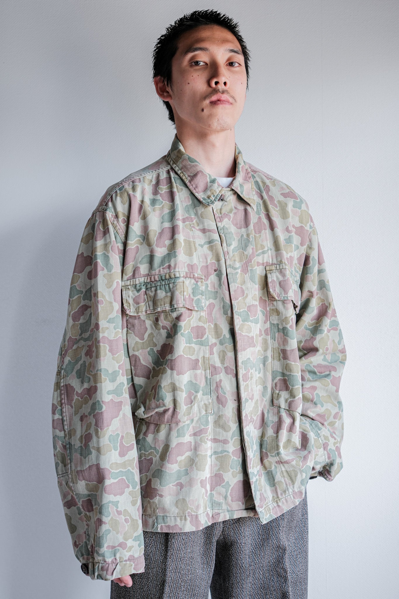 [~ 50's] Néerlandais Army Frogspin Camouflage Camouflage Field Veste Taille.50