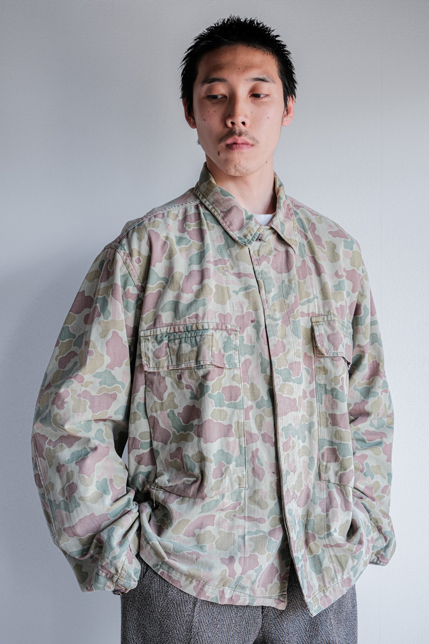 【~50's】Dutch Army Frogskin Camouflage Field Jacket Size.50