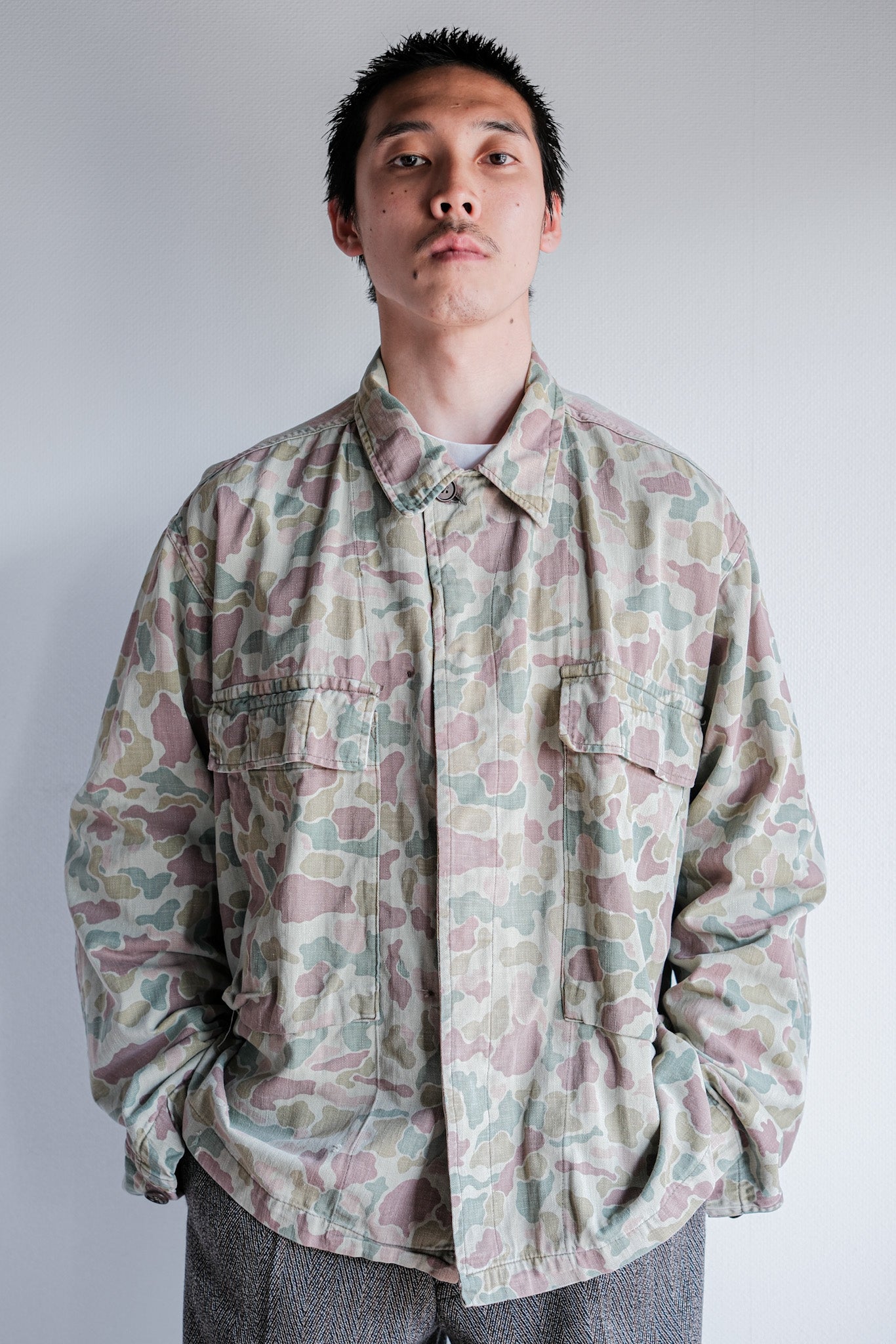 【~50's】Dutch Army Frogskin Camouflage Field Jacket Size.50