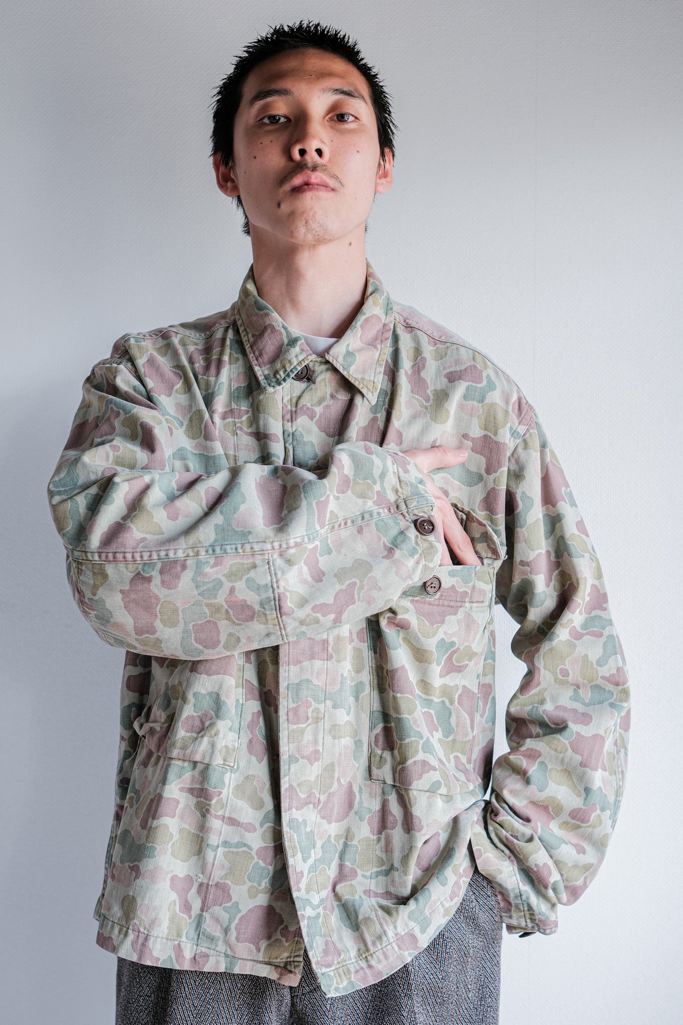 [~ 50's] Néerlandais Army Frogspin Camouflage Camouflage Field Veste Taille.50