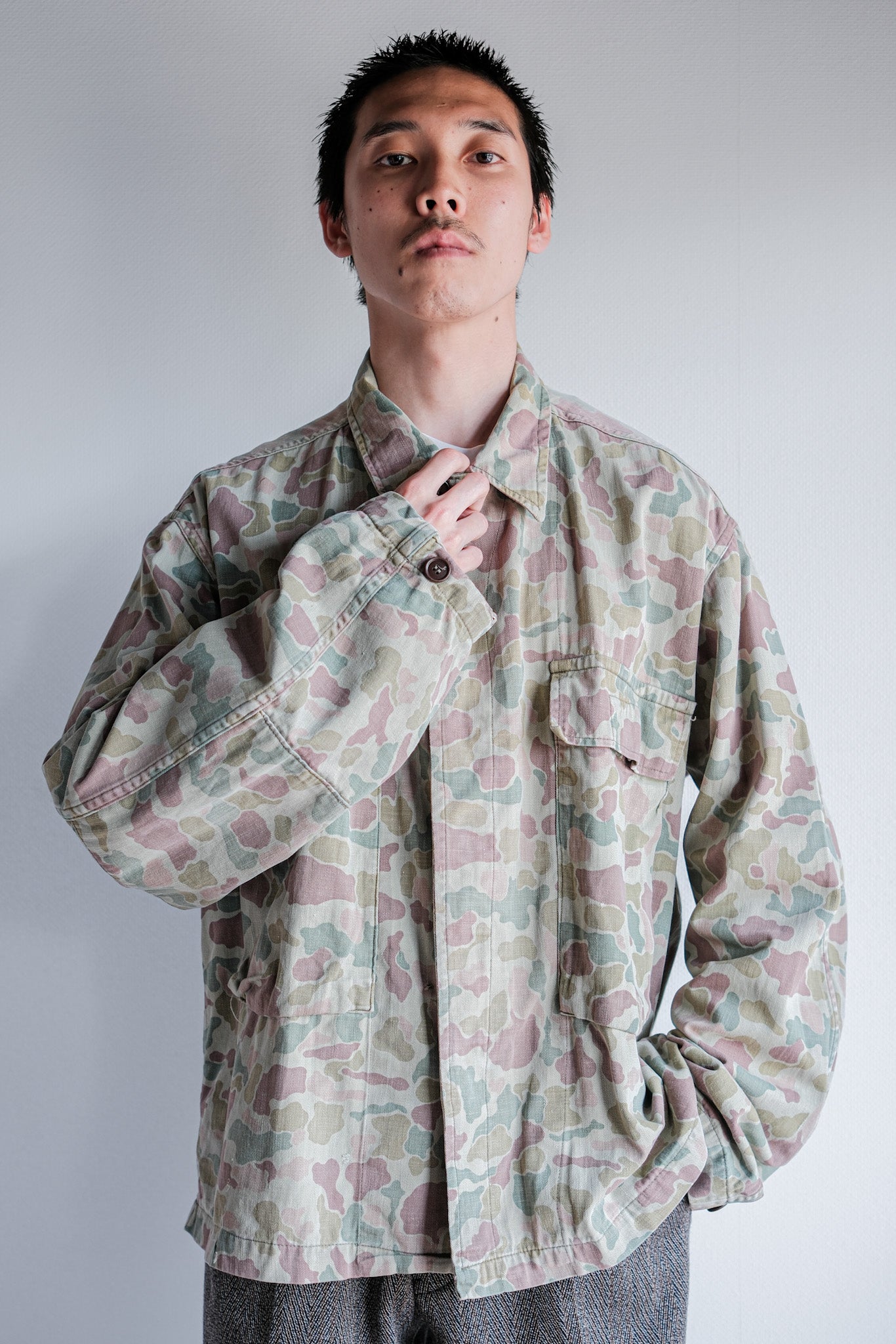 【~50's】Dutch Army Frogskin Camouflage Field Jacket Size.50