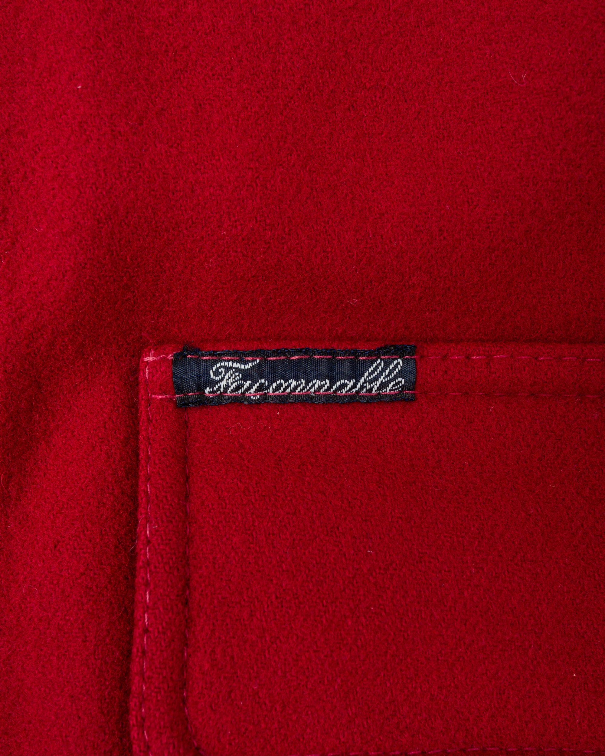 【~80’s】Vintage Façonnable Mixed Wool Crazy Pattern Blouson With Chin Strap Size.L