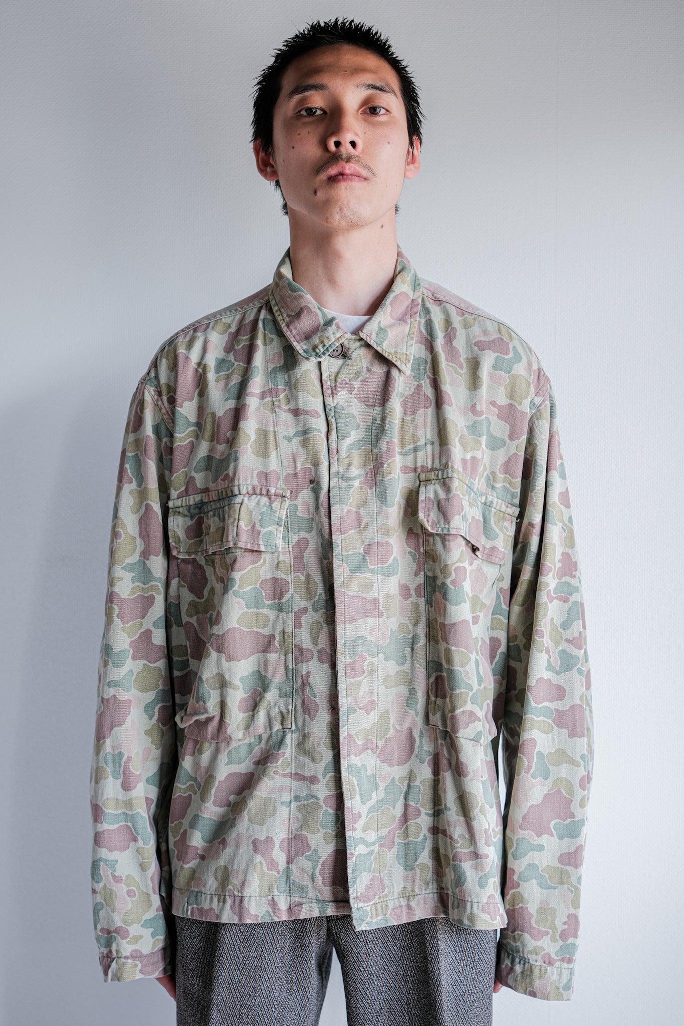 【~50's】Dutch Army Frogskin Camouflage Field Jacket Size.50