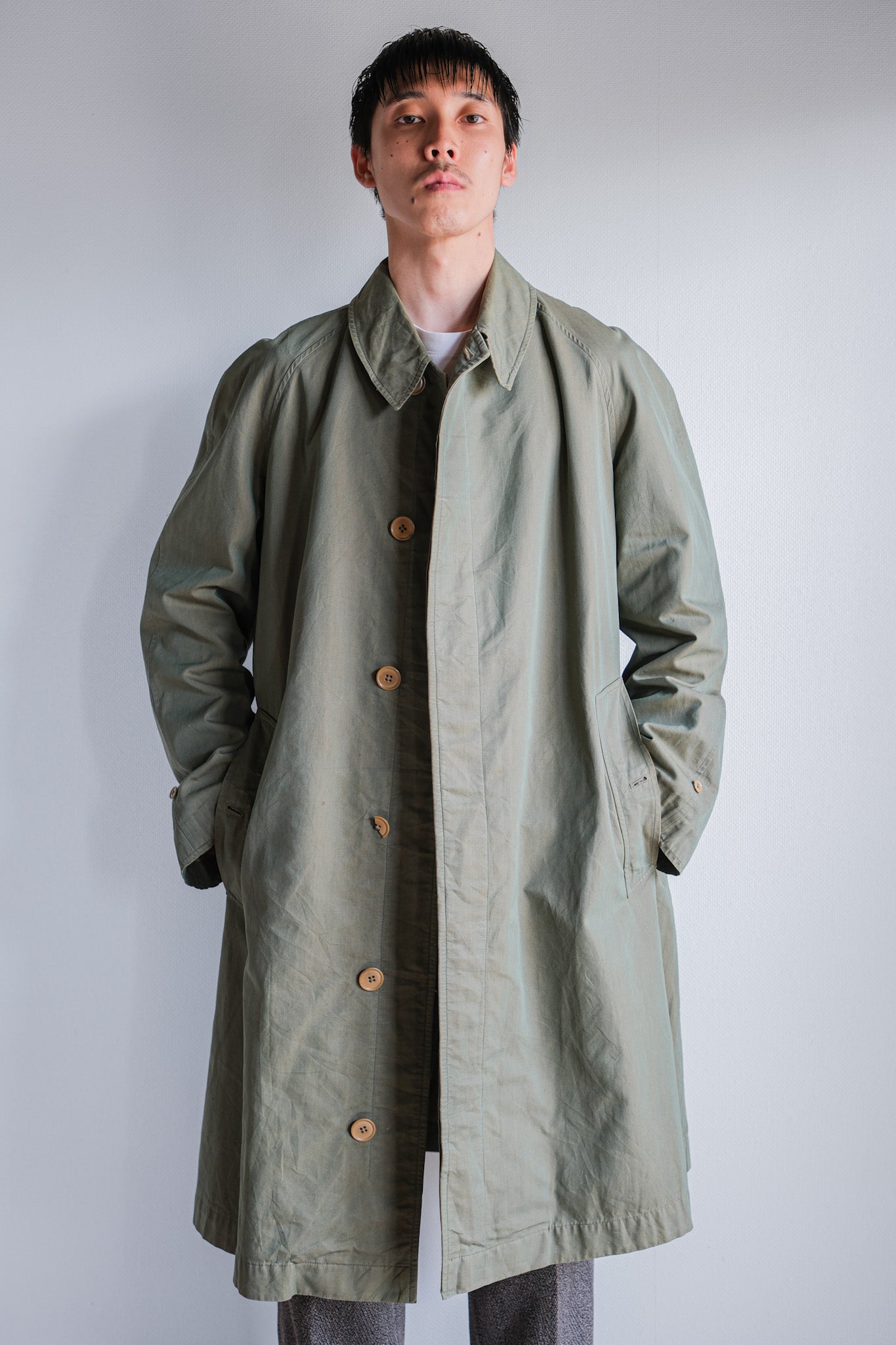 ［~50's］Vintage Burberrys Raglan Sleeve Balmacaan Coat C100 "TAMAMUSHI"