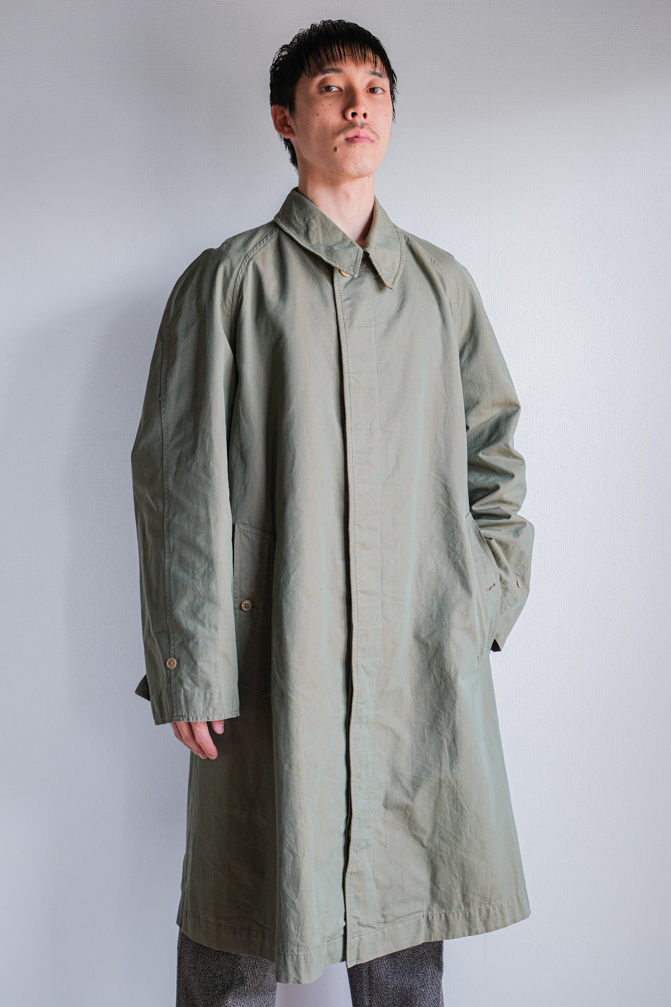 ［~50's］Vintage Burberrys Raglan Sleeve Balmacaan Coat C100 "TAMAMUSHI"