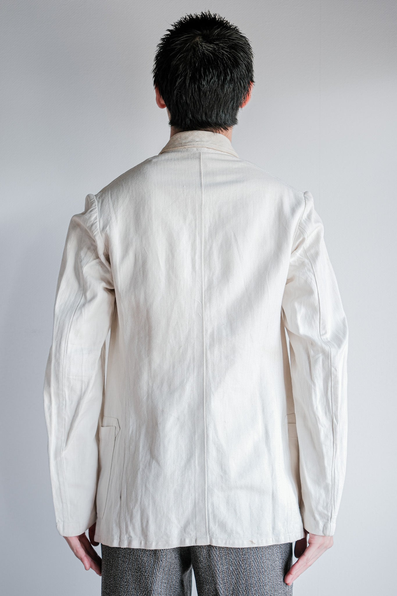 ［~40's］WWⅡ German Navy Drillich HBT Cotton Linen Officer Lapel Jacket "Kriegsmarine"