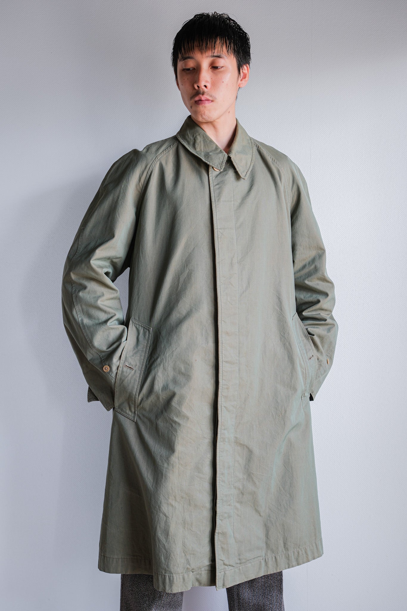 ［~50's］Vintage Burberrys Raglan Sleeve Balmacaan Coat C100 "TAMAMUSHI"